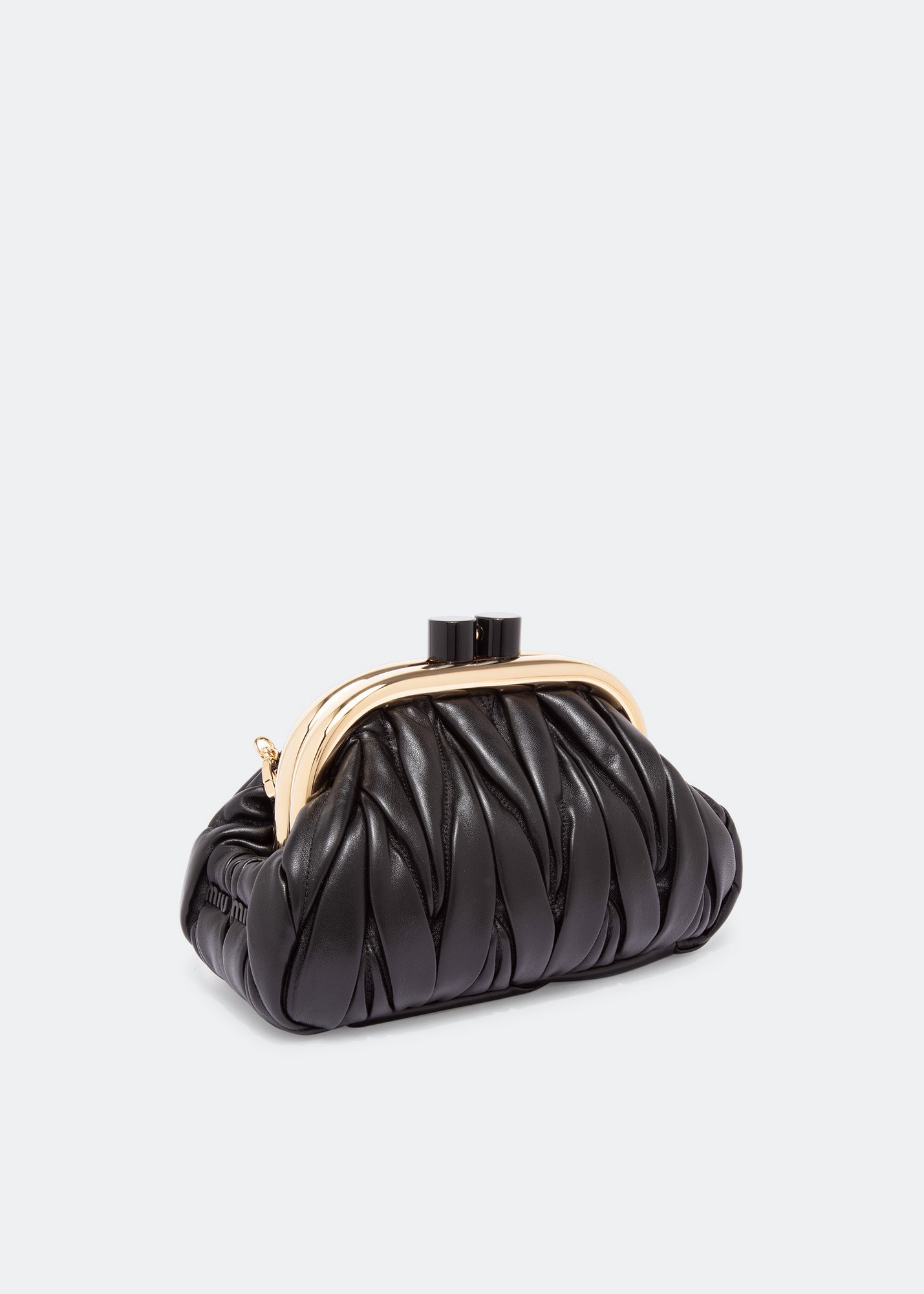 

Belle leather clutch, Black