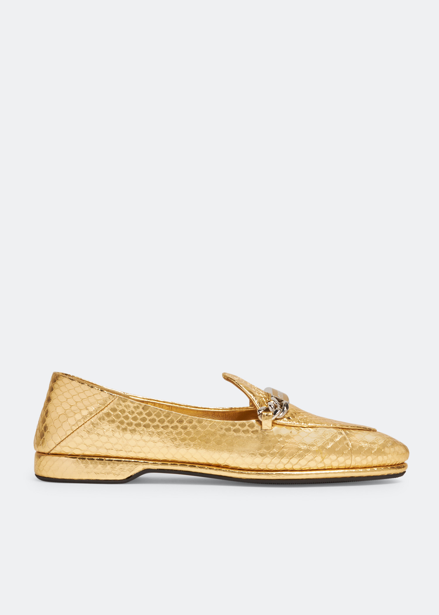 

Ayers leather loafers, Gold