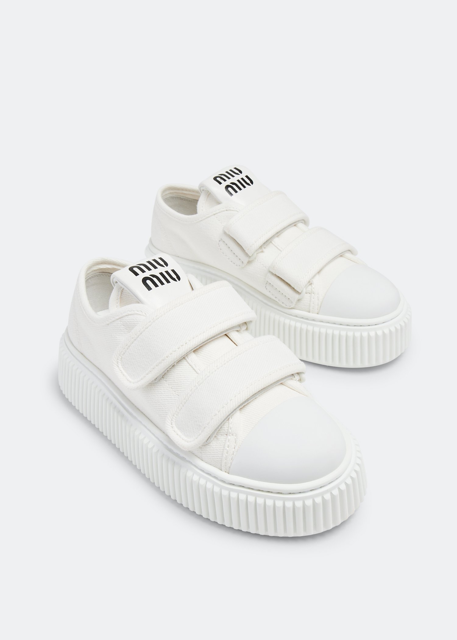 Miu miu denim sales sneakers