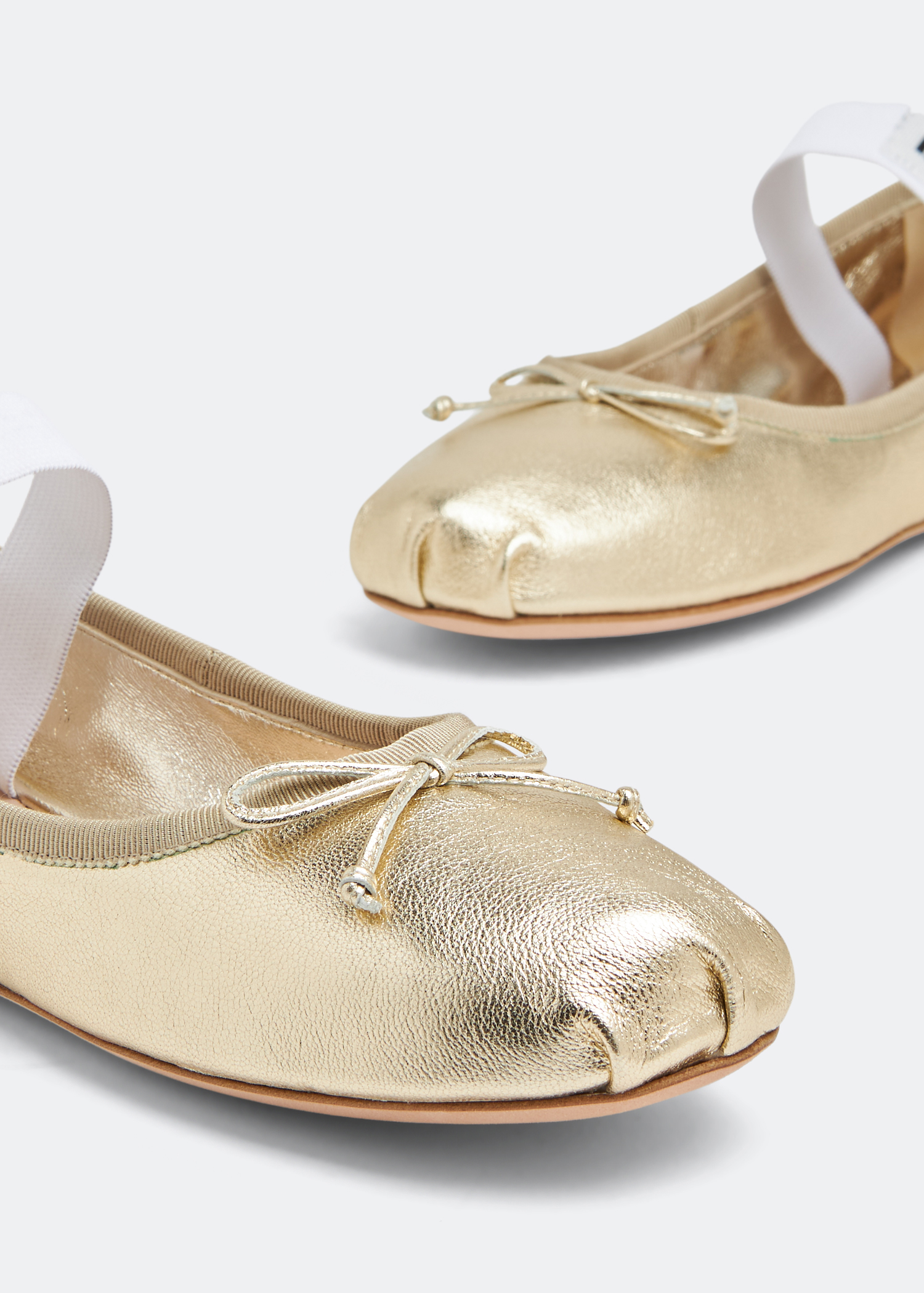 

Leather ballerinas, Gold