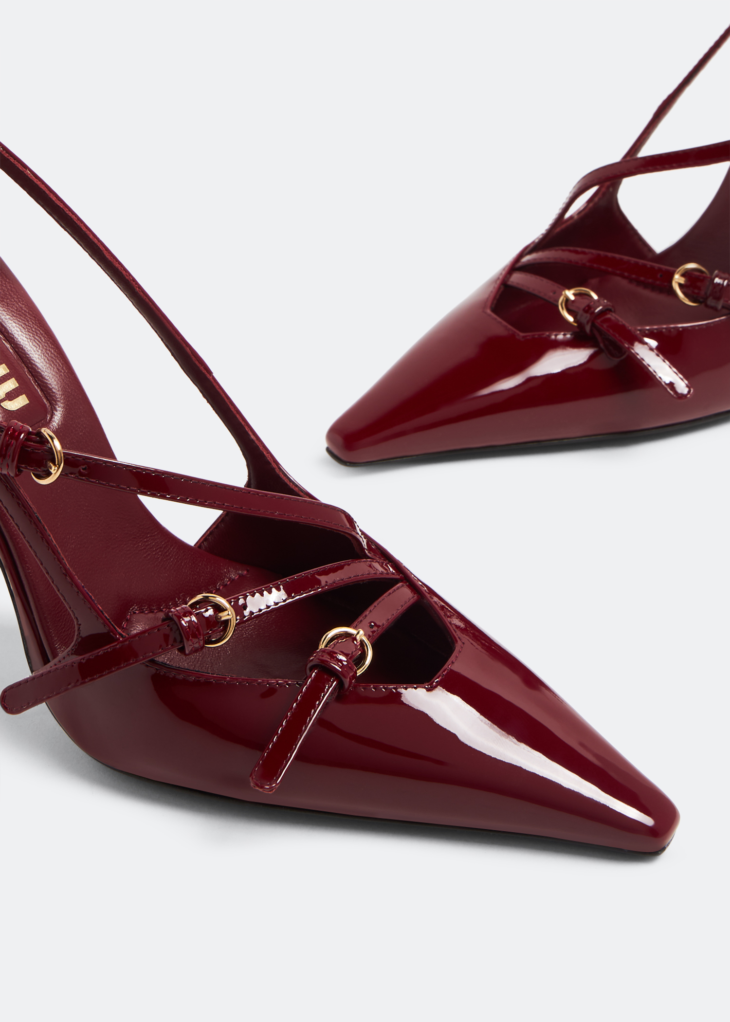 

Buckle slingback pumps, Burgundy