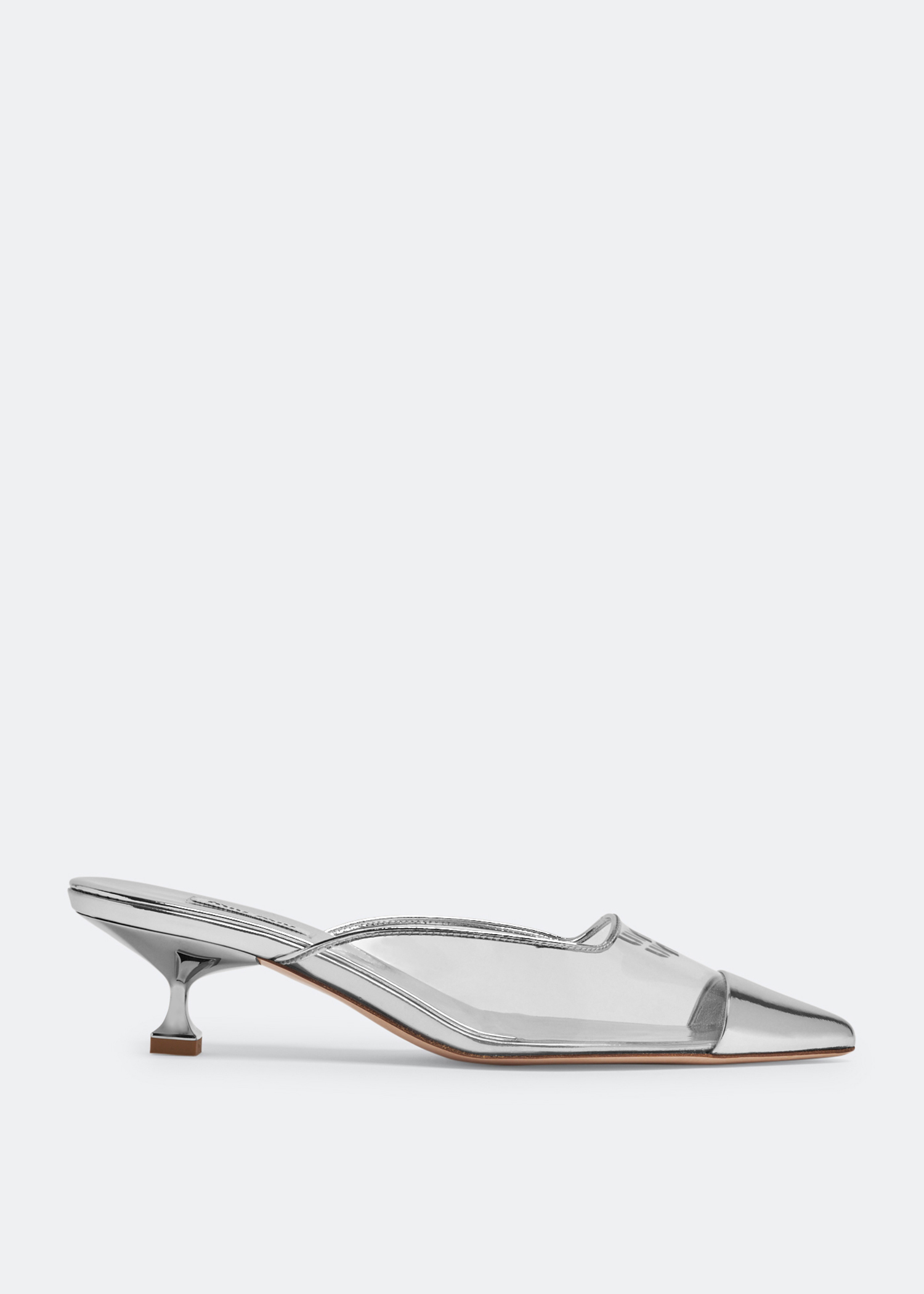 

Plexiglass mules, Silver