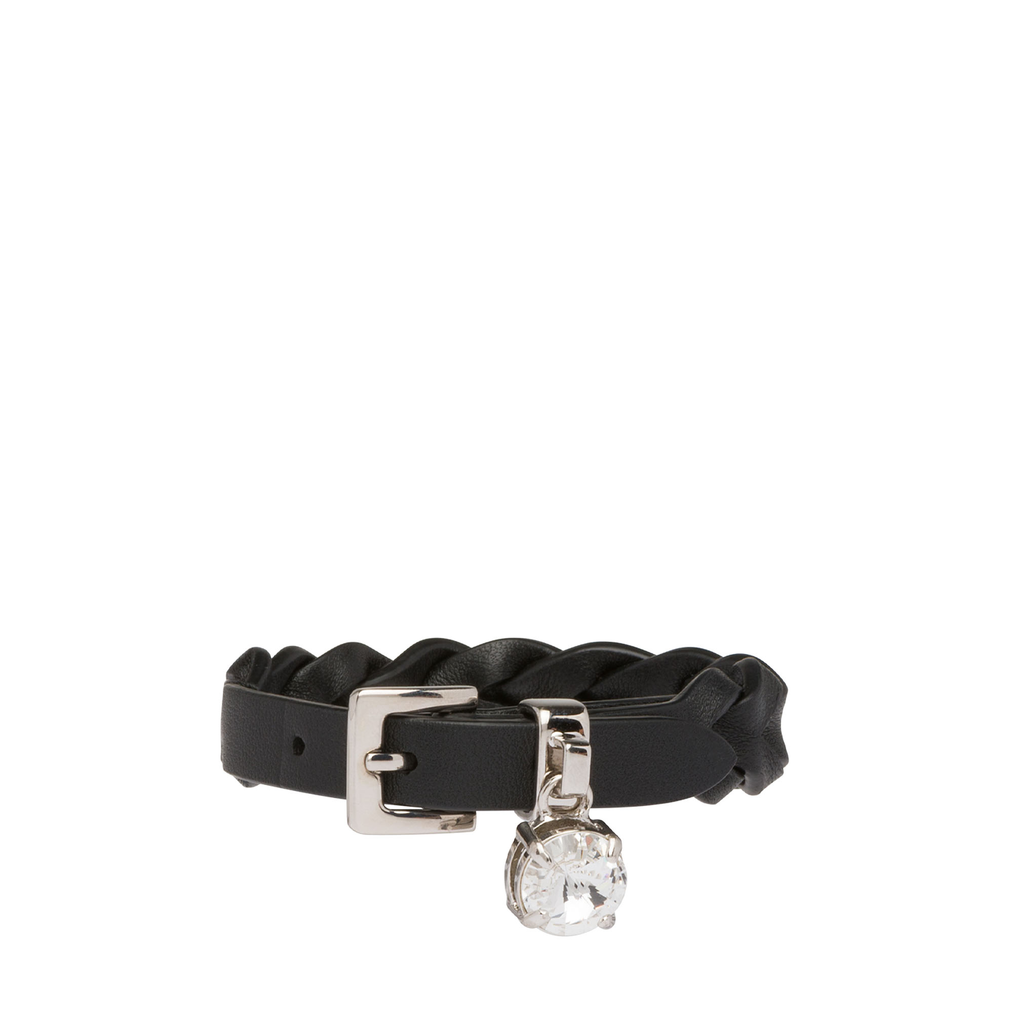 

Woven nappa leather bracelet, Black