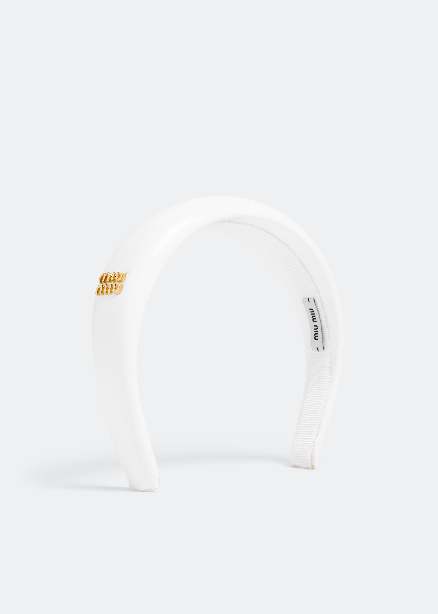 

Leather headband, White