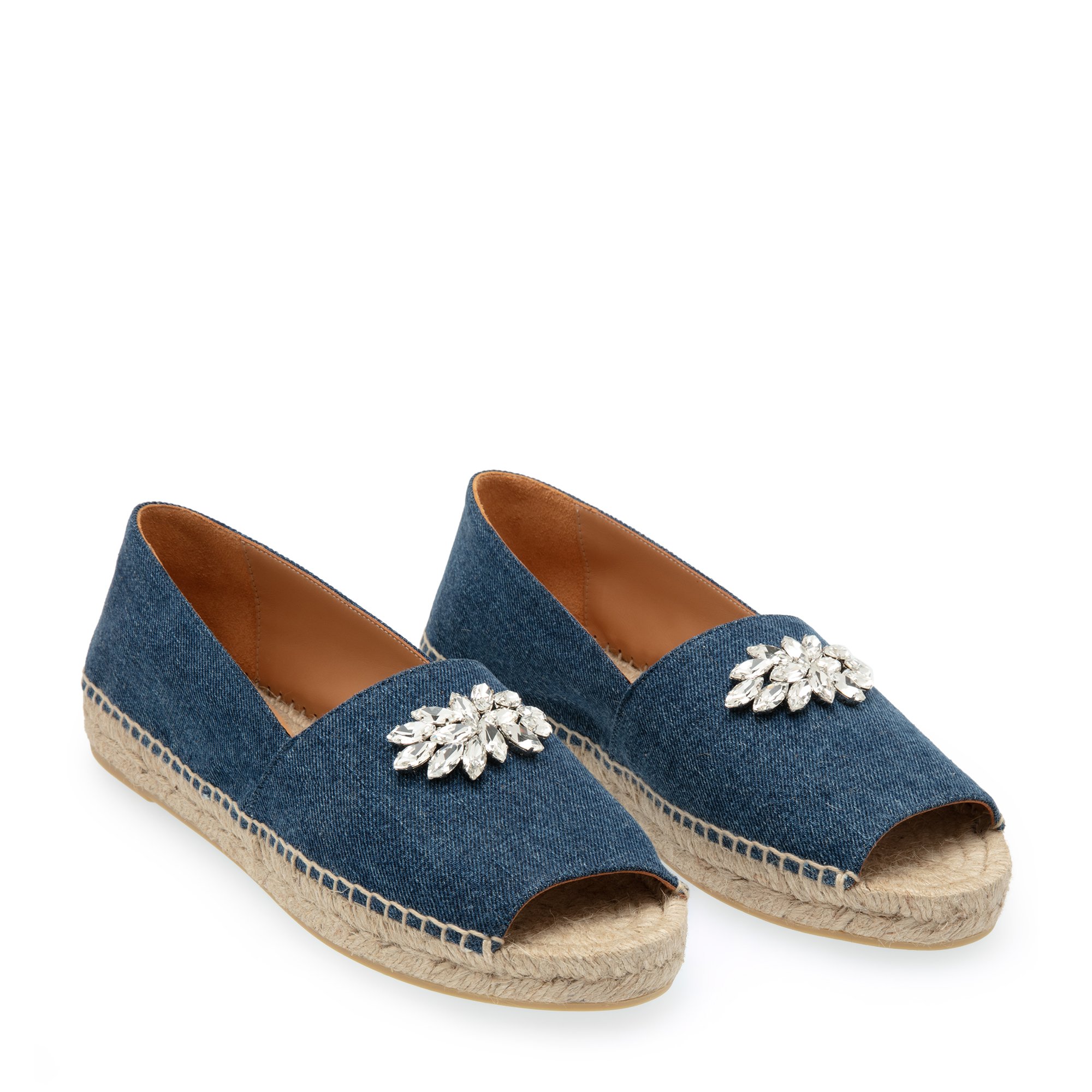 

Rhinestone embellished espadrilles, Blue