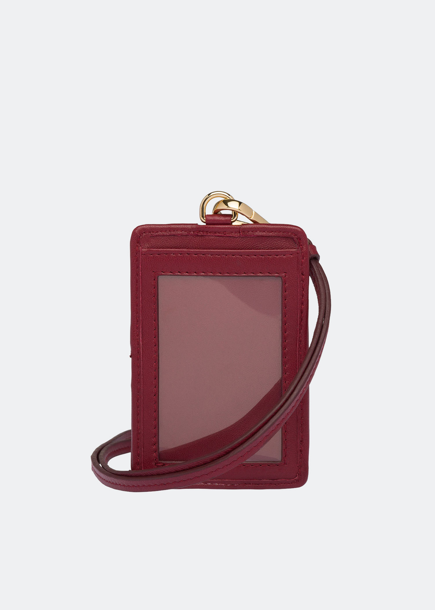 

Matelasse leather card holder, Red