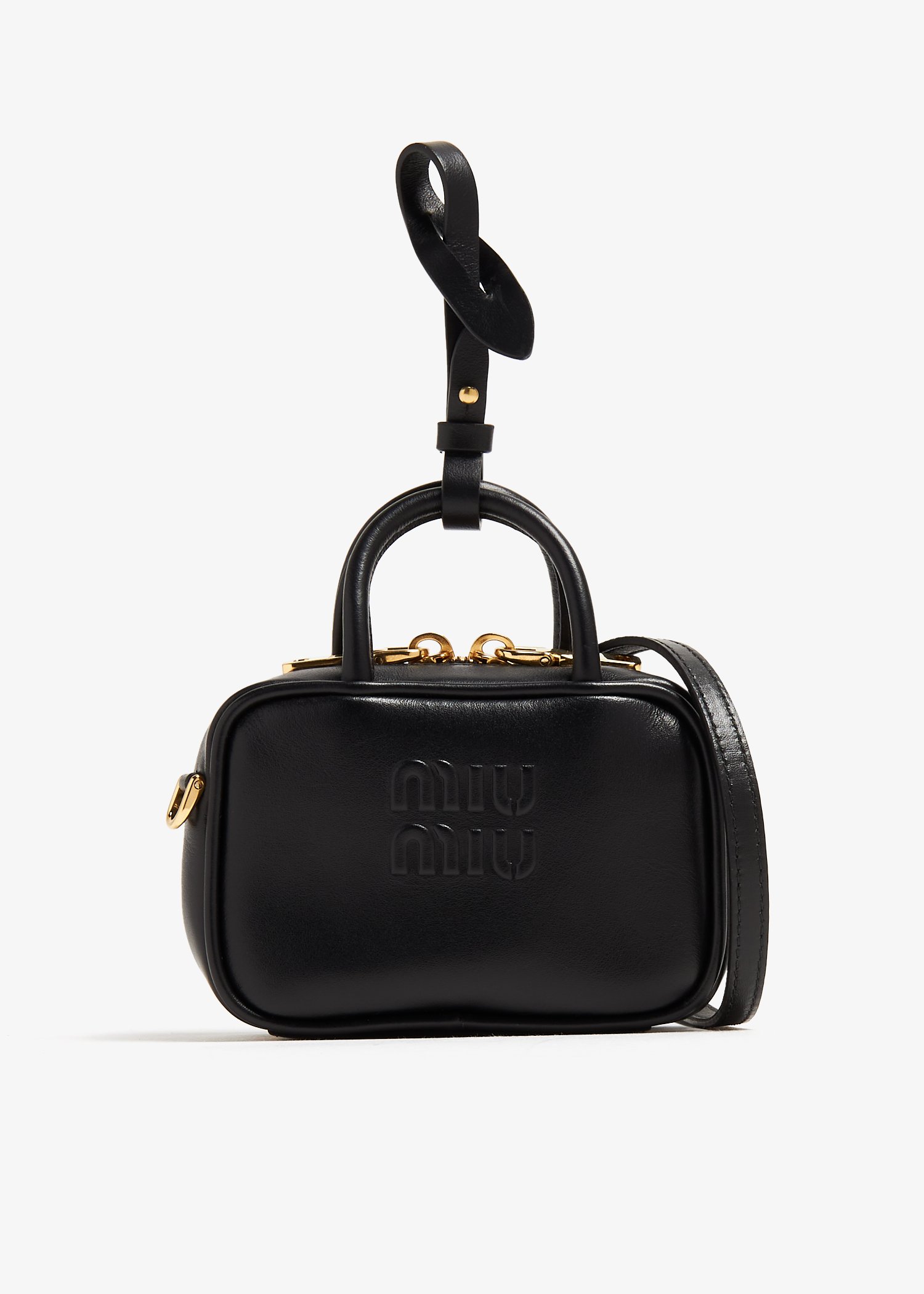 

Leather micro bag, Black