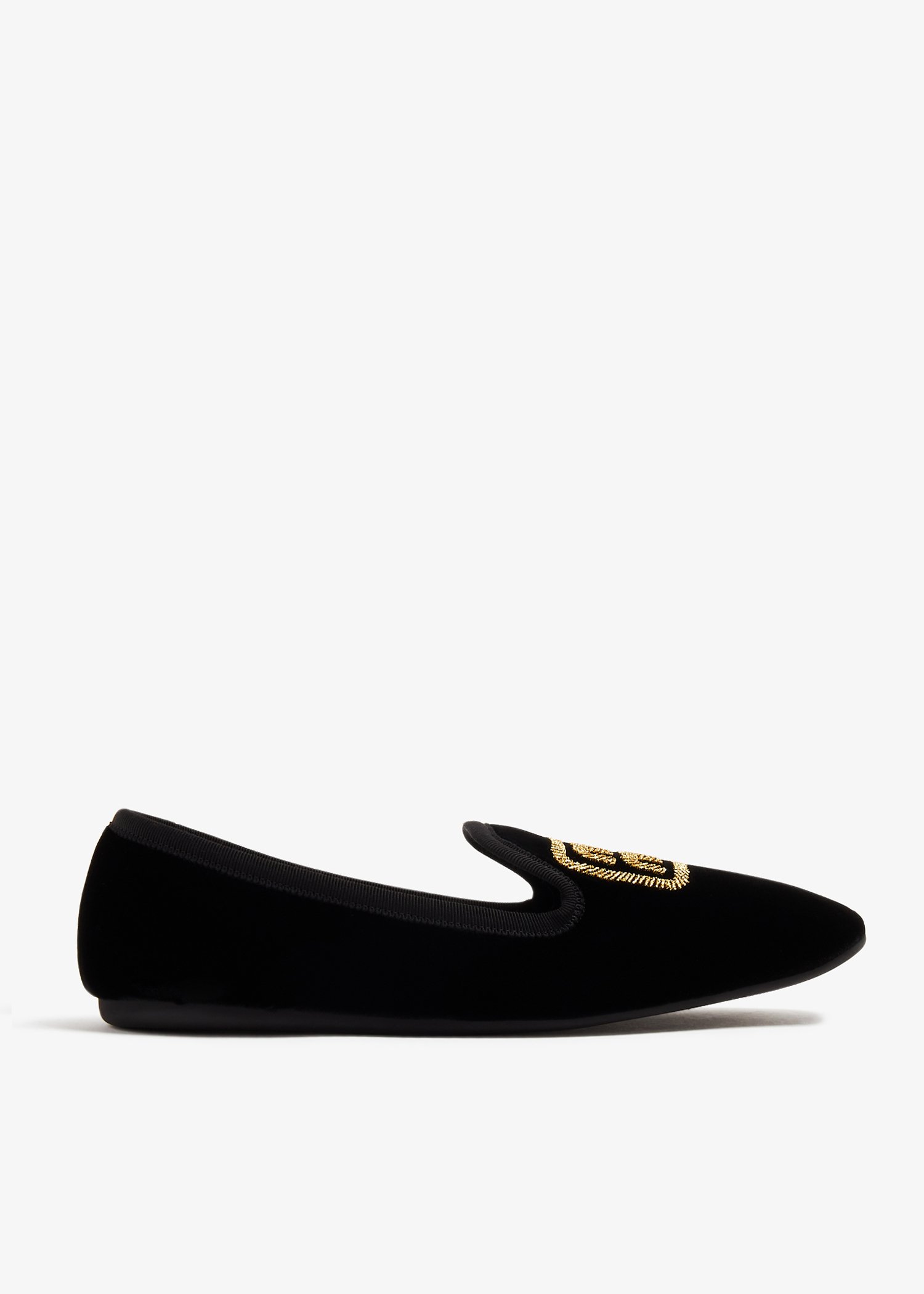 

Velvet slippers, Black