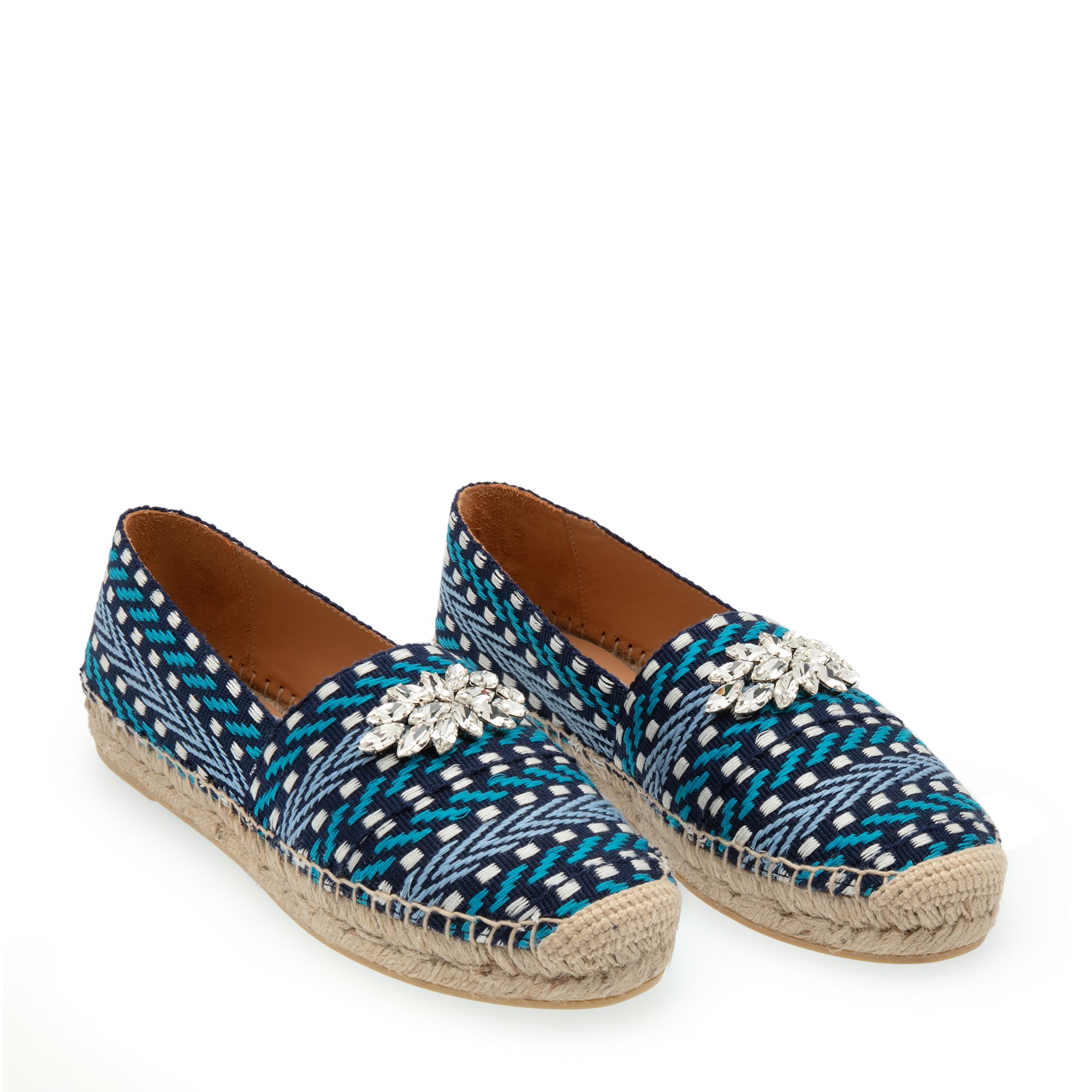 

Rhinestone embellished espadrilles, Blue