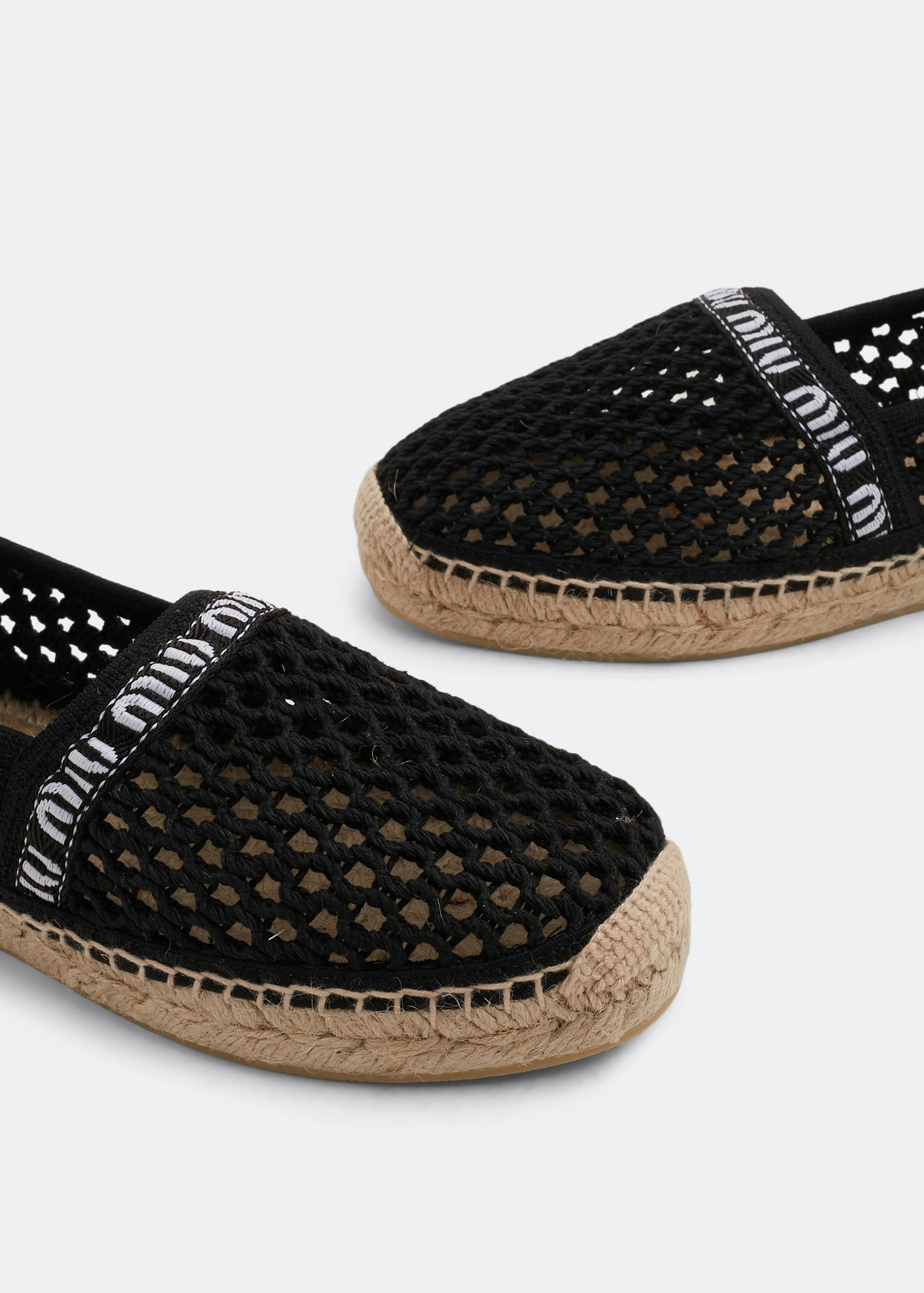 

Macramé fabric espadrilles, Black