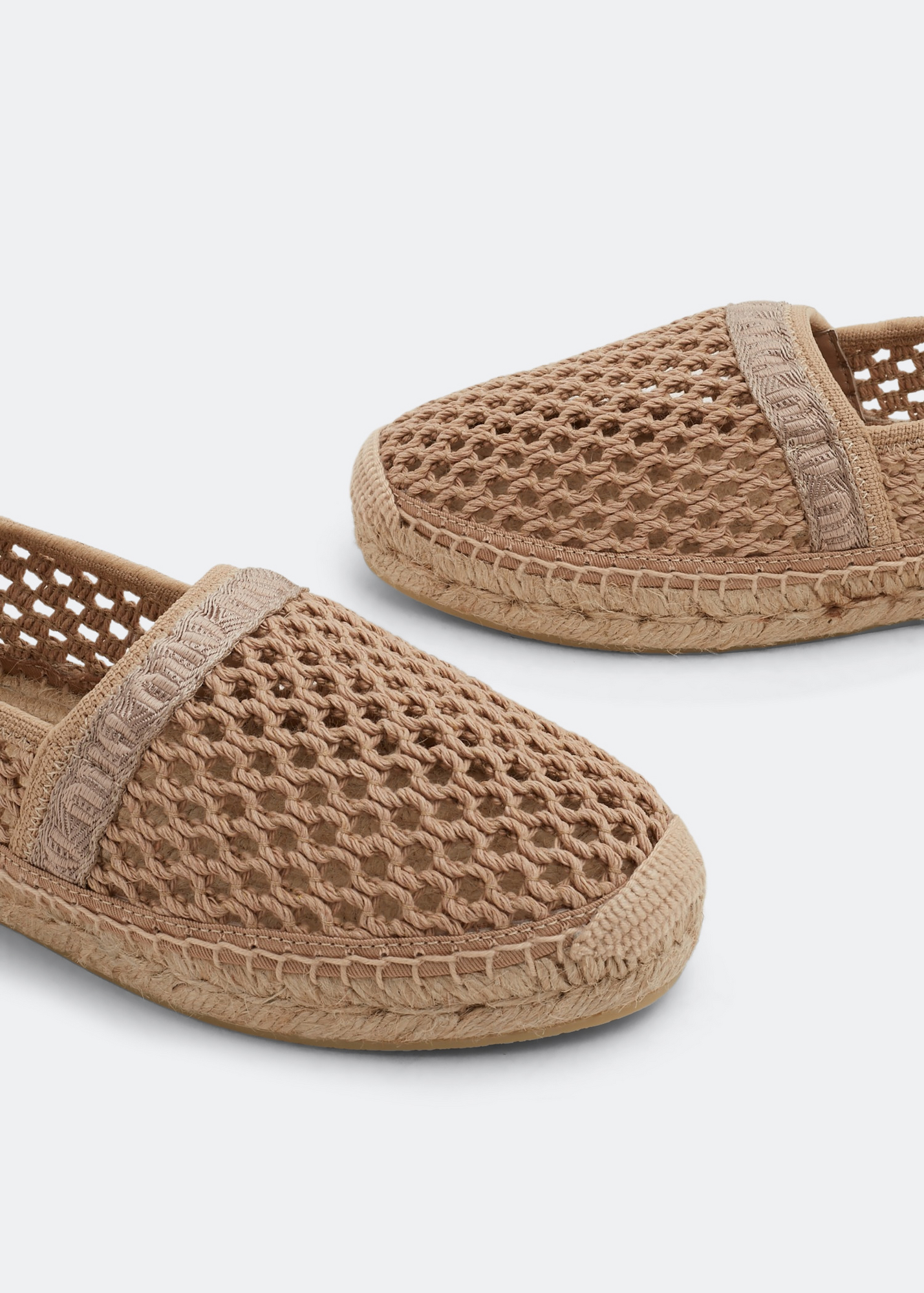 

Macramé fabric espadrilles, Beige