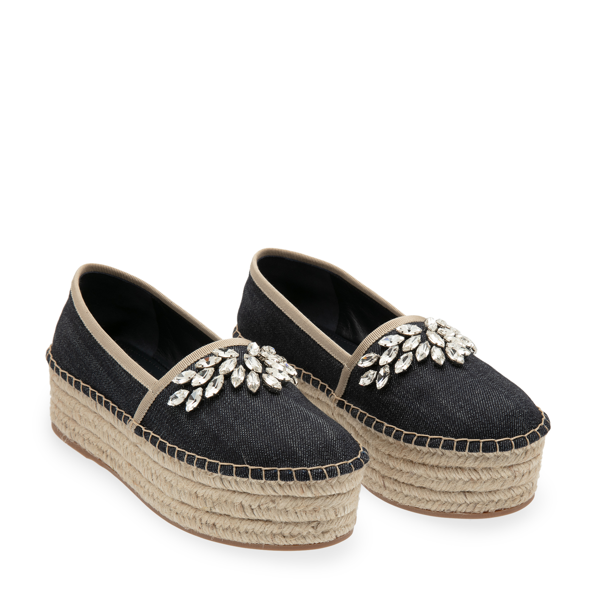 

Denim espadrilles, Black