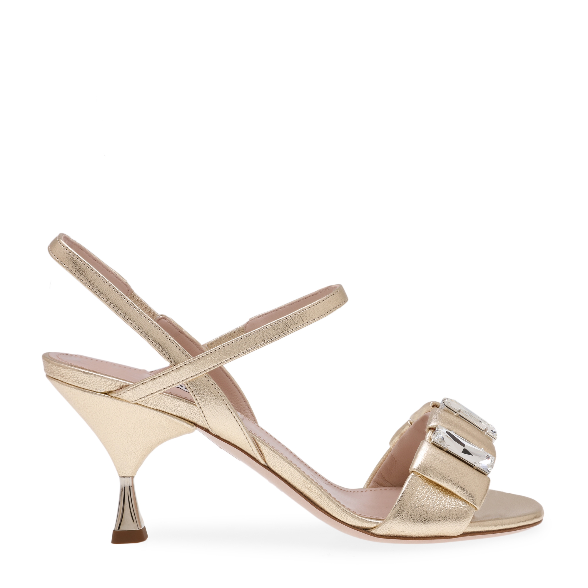 

Metallic Nappa leather sandals, Gold