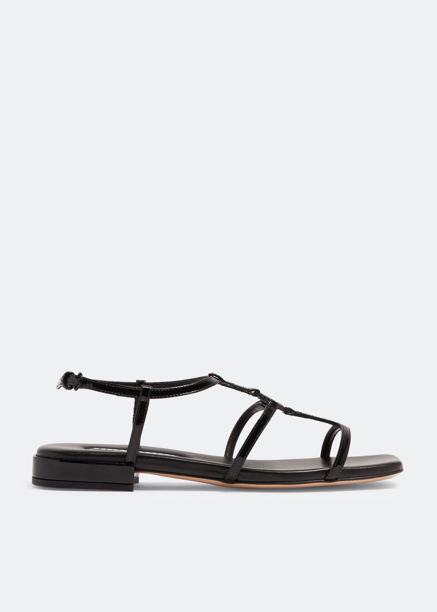 

Patent leather sandals, Black