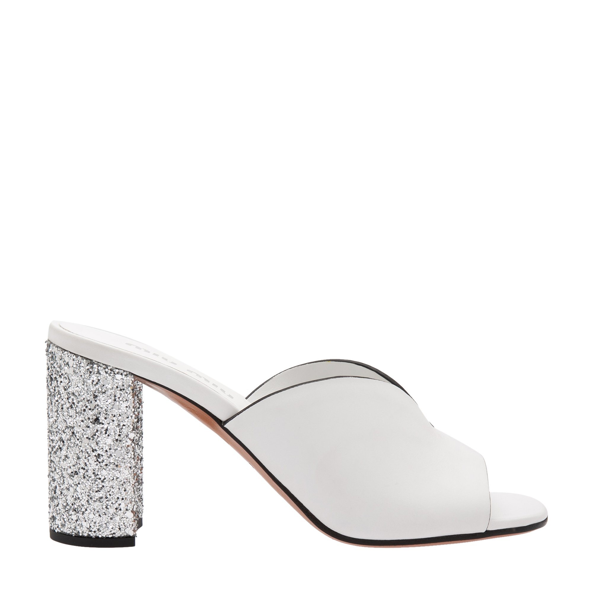 

Leather mules, White