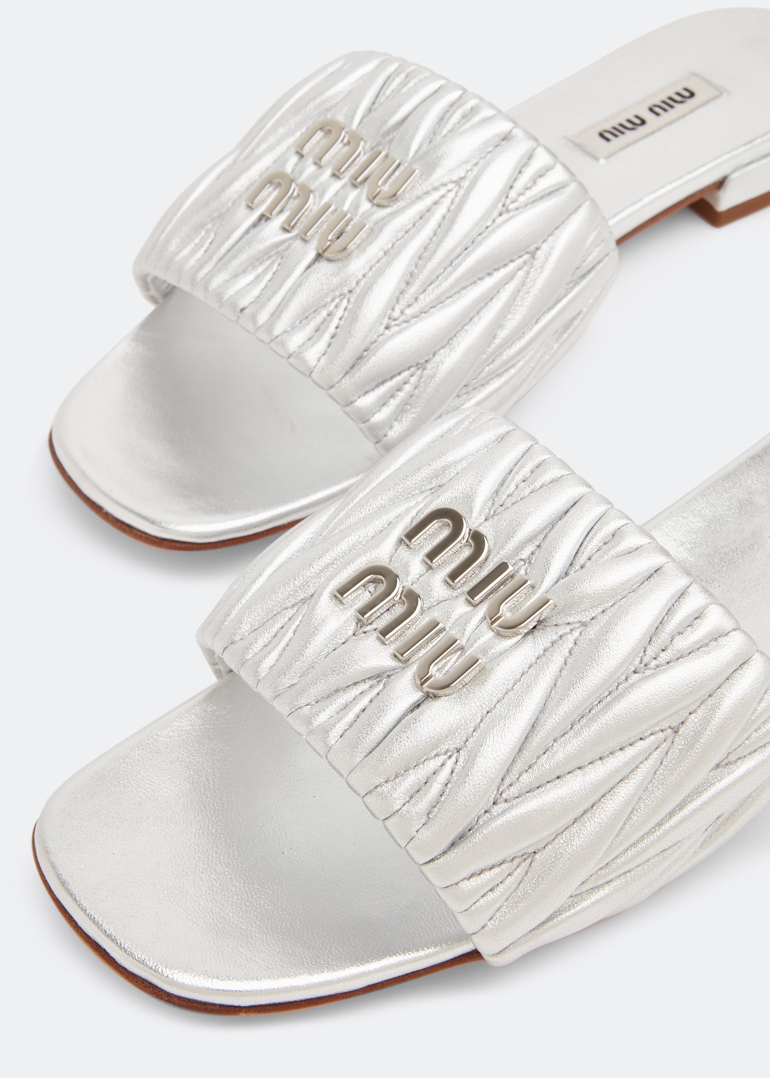 

Padded mordoré sandals, Silver