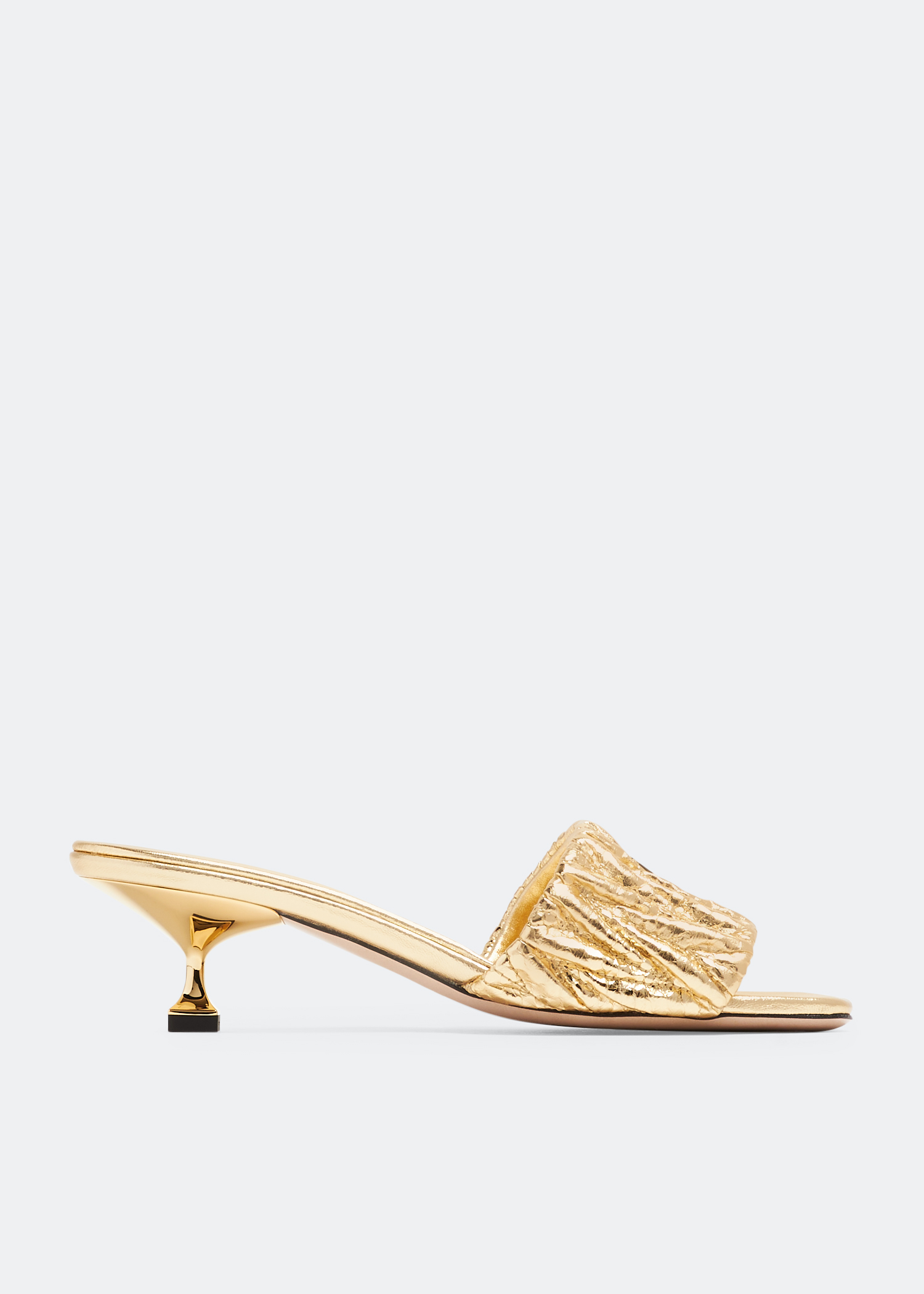 

Ayers matelassé sandals, Gold