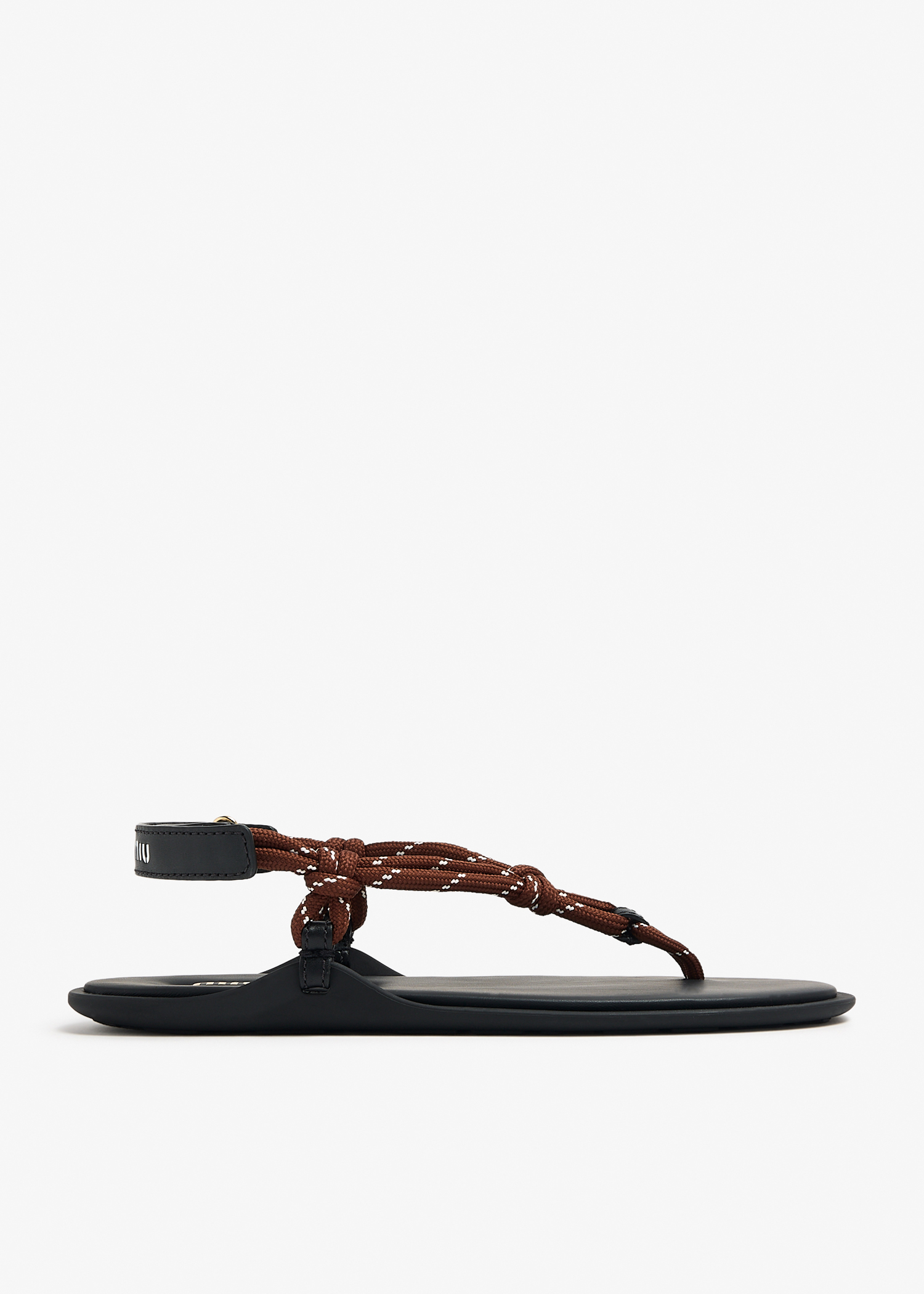 

Cord thong sandals, Brown