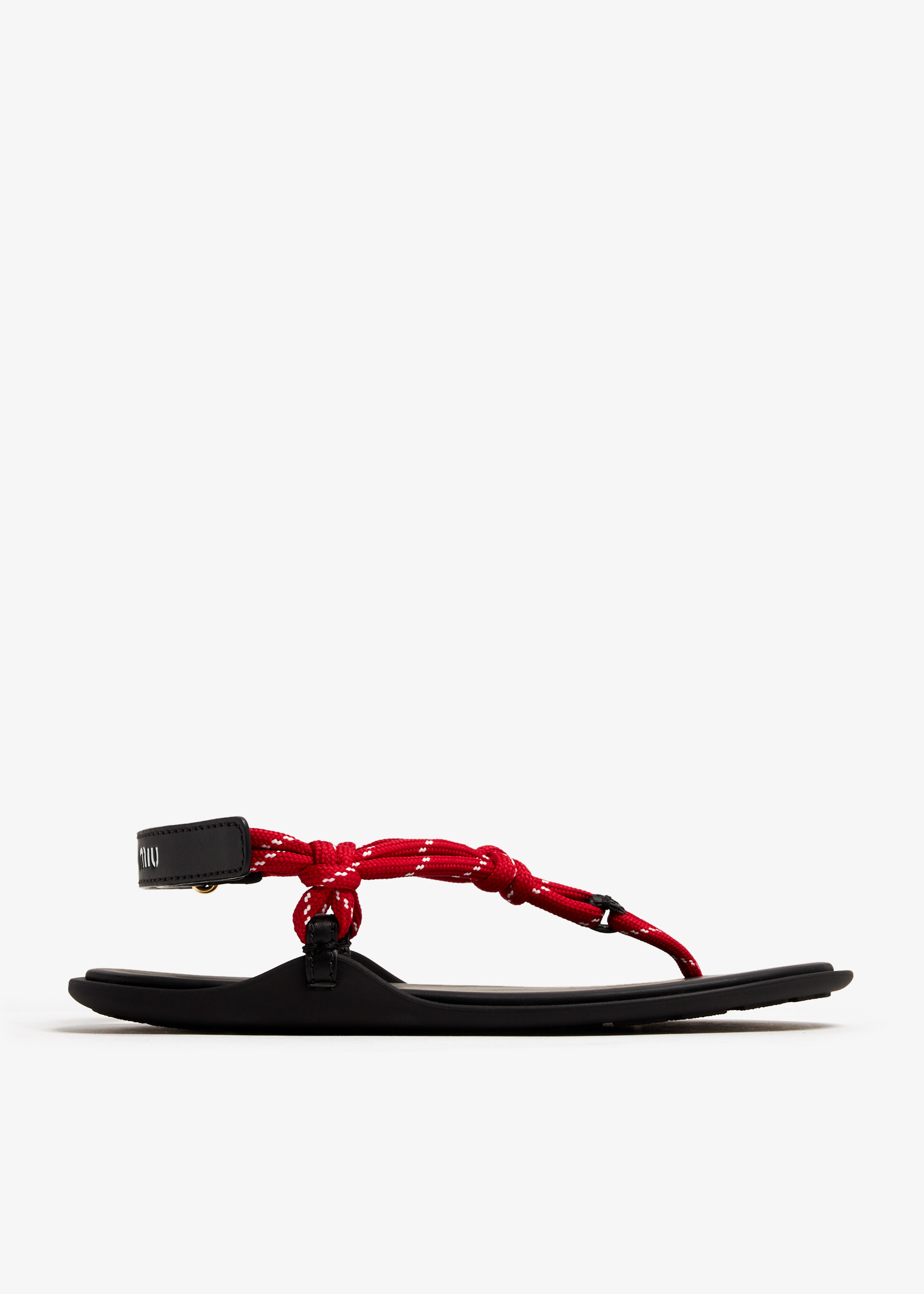 

Cord thong sandals, Red