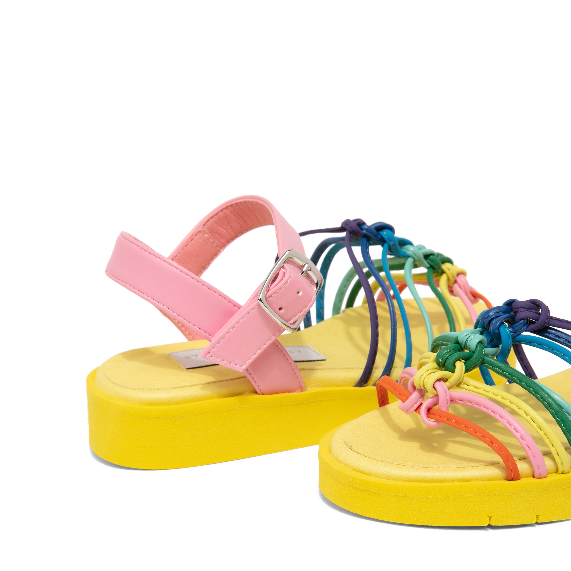 

Colourful knotted sandals, Multi-coloured