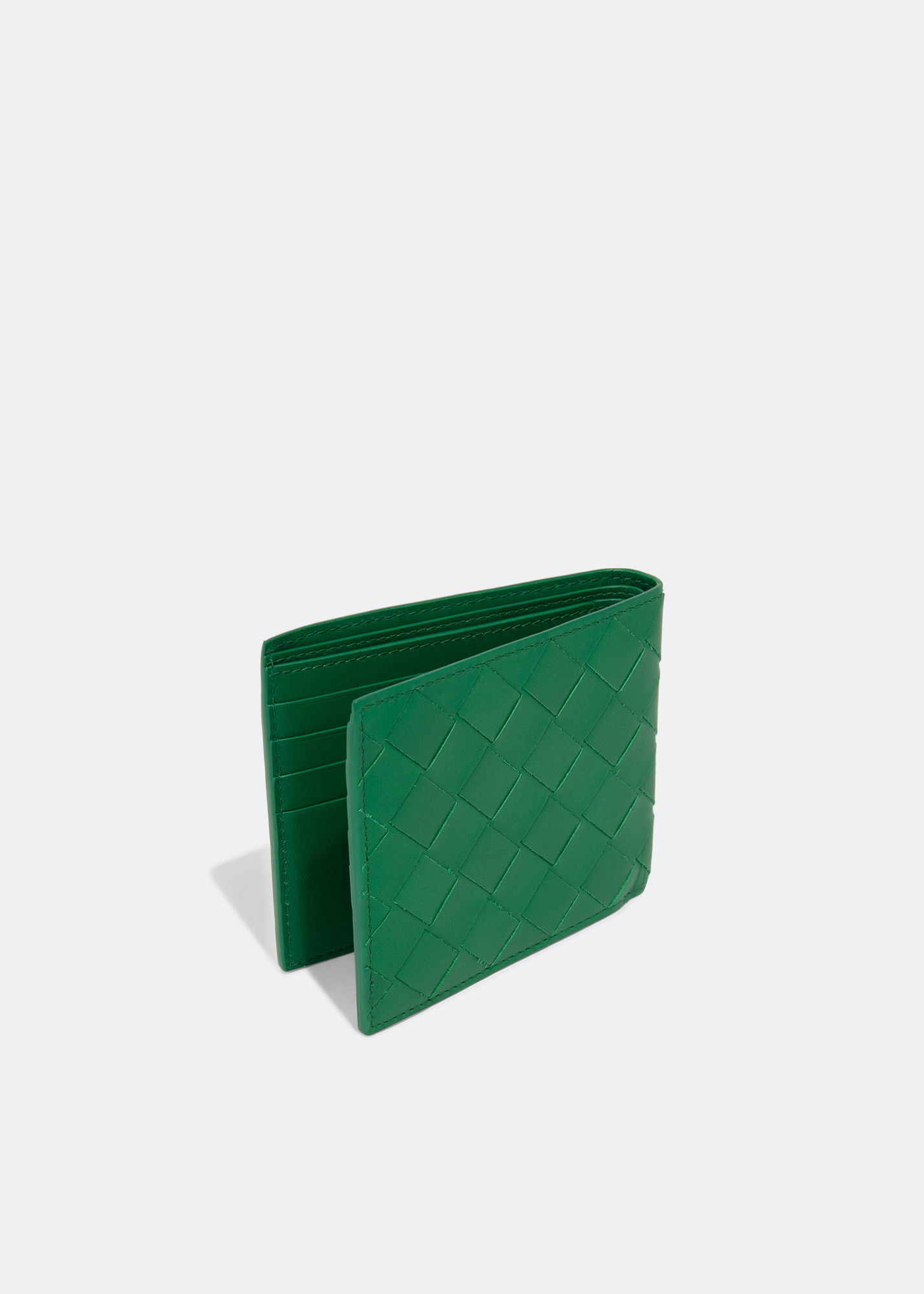 

Intrecciato bi-fold wallet, Green