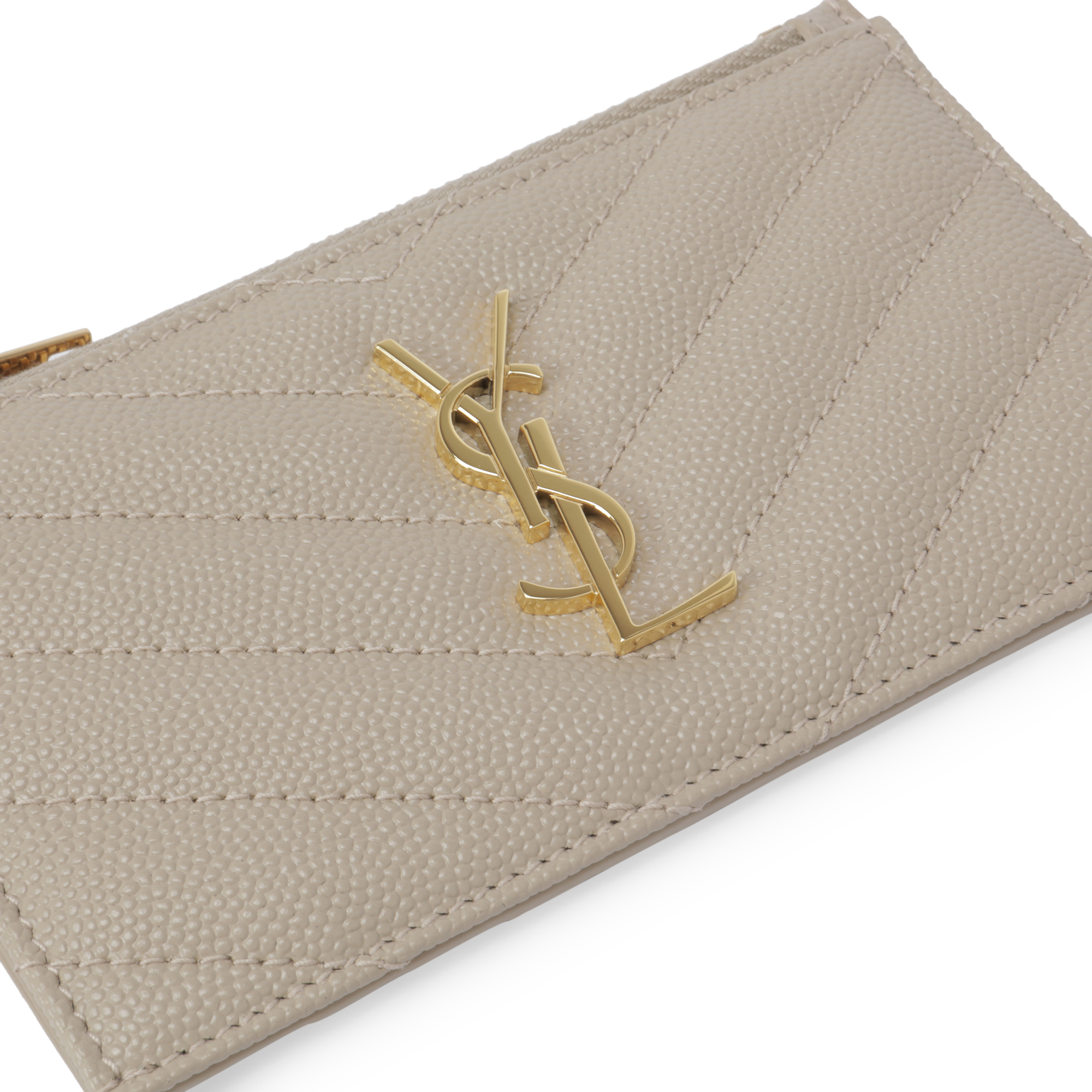 

Monogram fragments zippered case, Beige