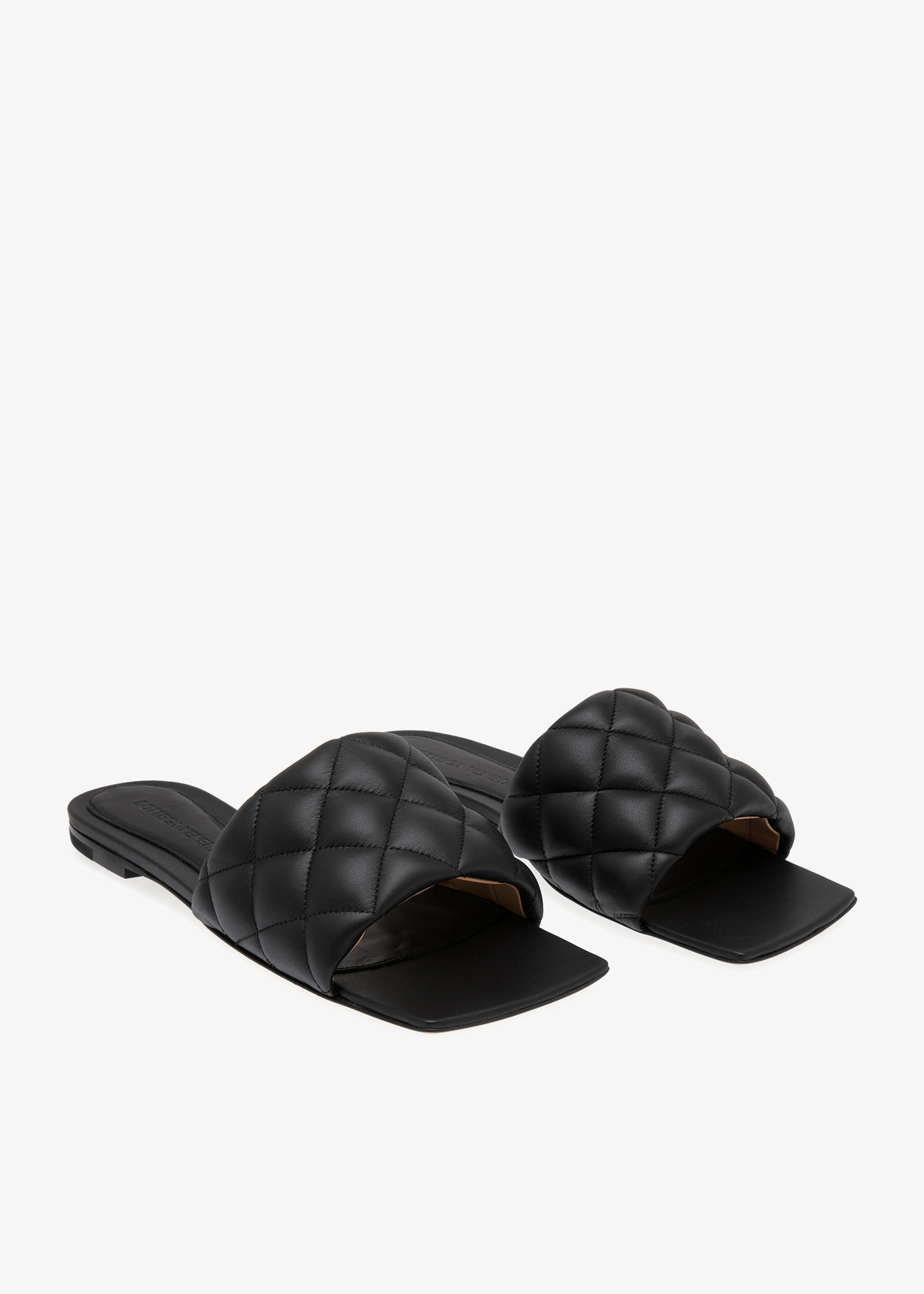 

Padded flat sandals, Black