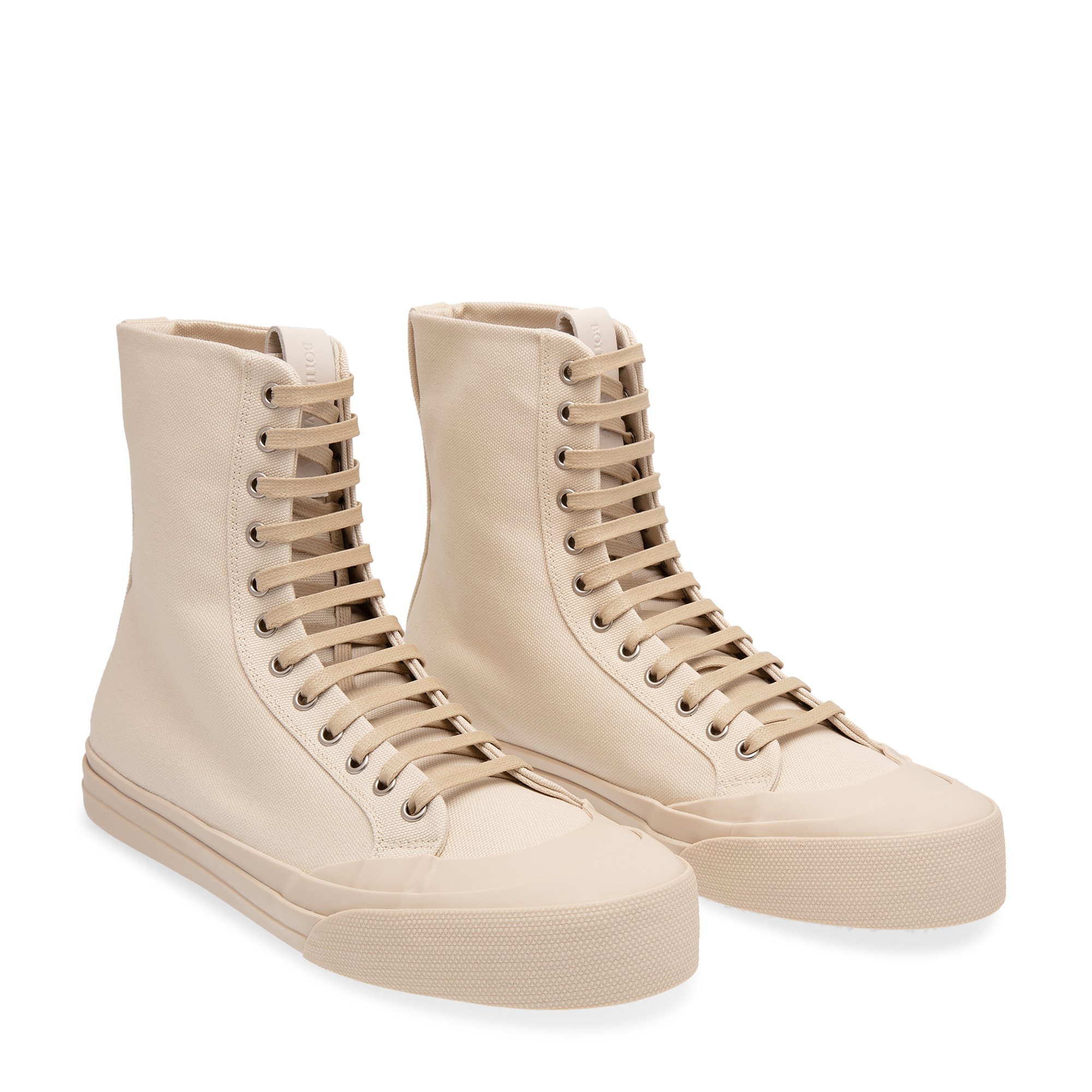 

Canvas high-top sneakers, Neutral