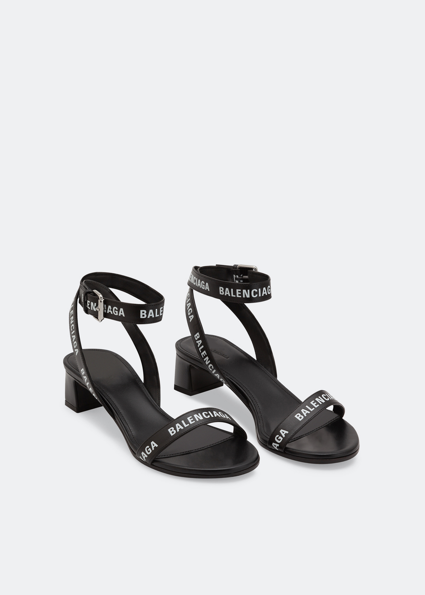 Balenciaga Logo sandals for Women Black in UAE Level Shoes