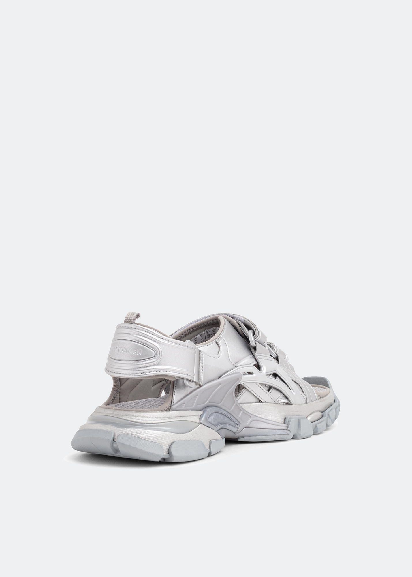 

Track velcro-strap sandals, Silver