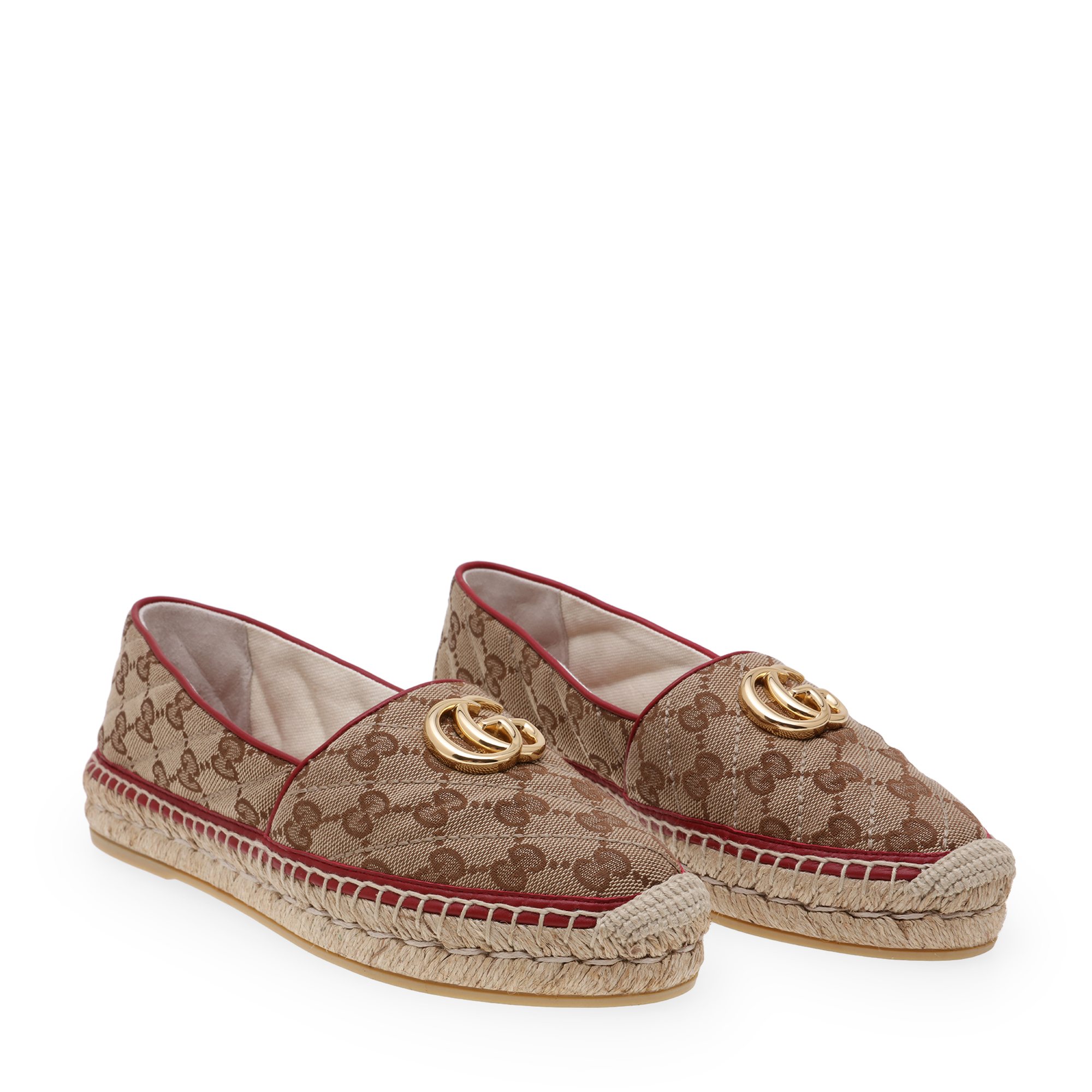 

GG matelassé canvas espadrilles, Beige