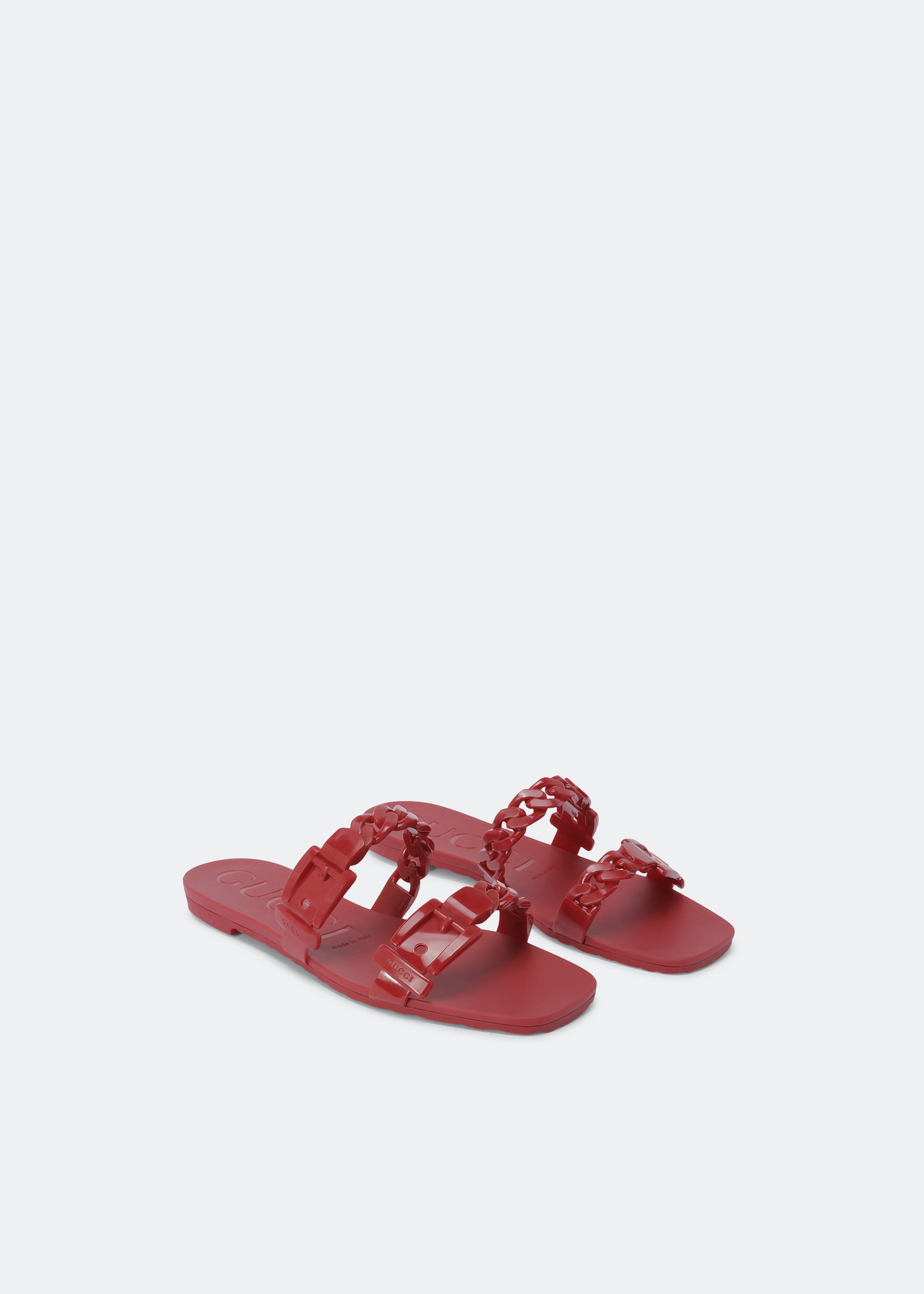 Gucci Rubber flat sandals for Women Red in UAE Level Shoes