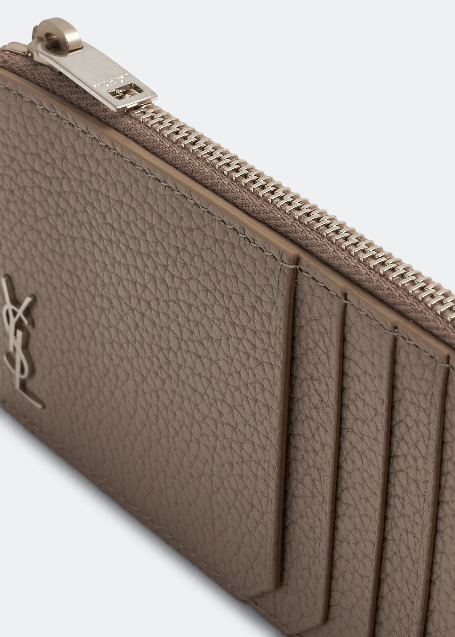 YSL Monogram zip around wallet in grain de poudre sl. 