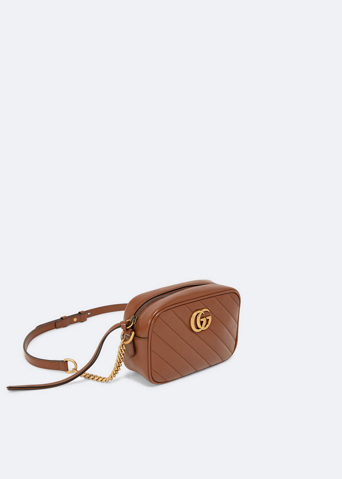 

GG Marmont matelassé mini bag, Brown