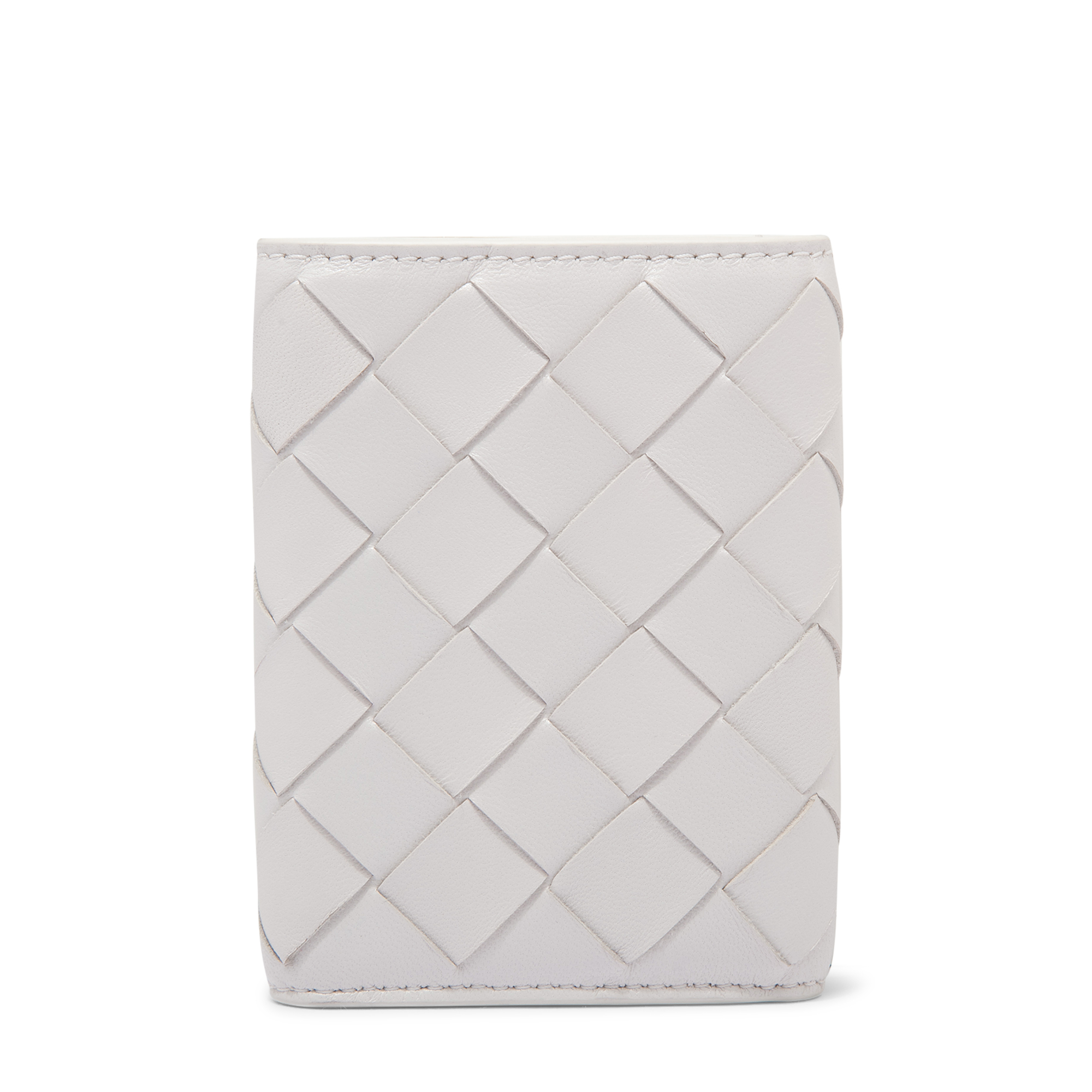 

Intrecciato tri-fold wallet, White