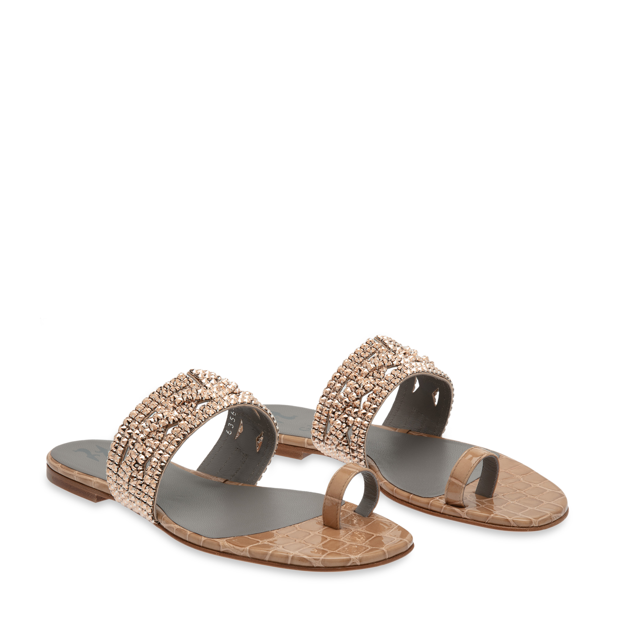 

Santorini flat sandals, Gold