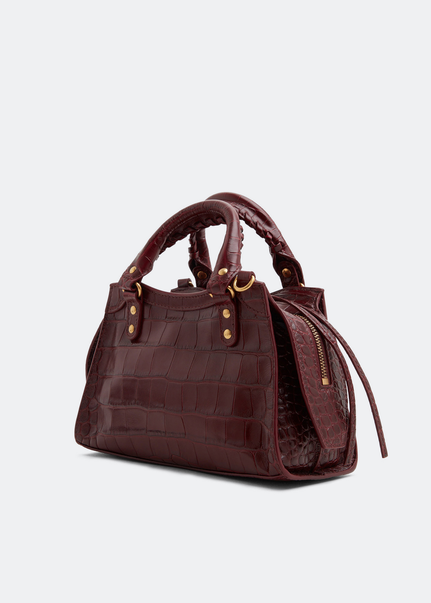 City Balenciaga Neo Classic Small Top Handle Bag in Burgundy Calfskin  Leather Red Dark red Pony-style calfskin ref.773851 - Joli Closet