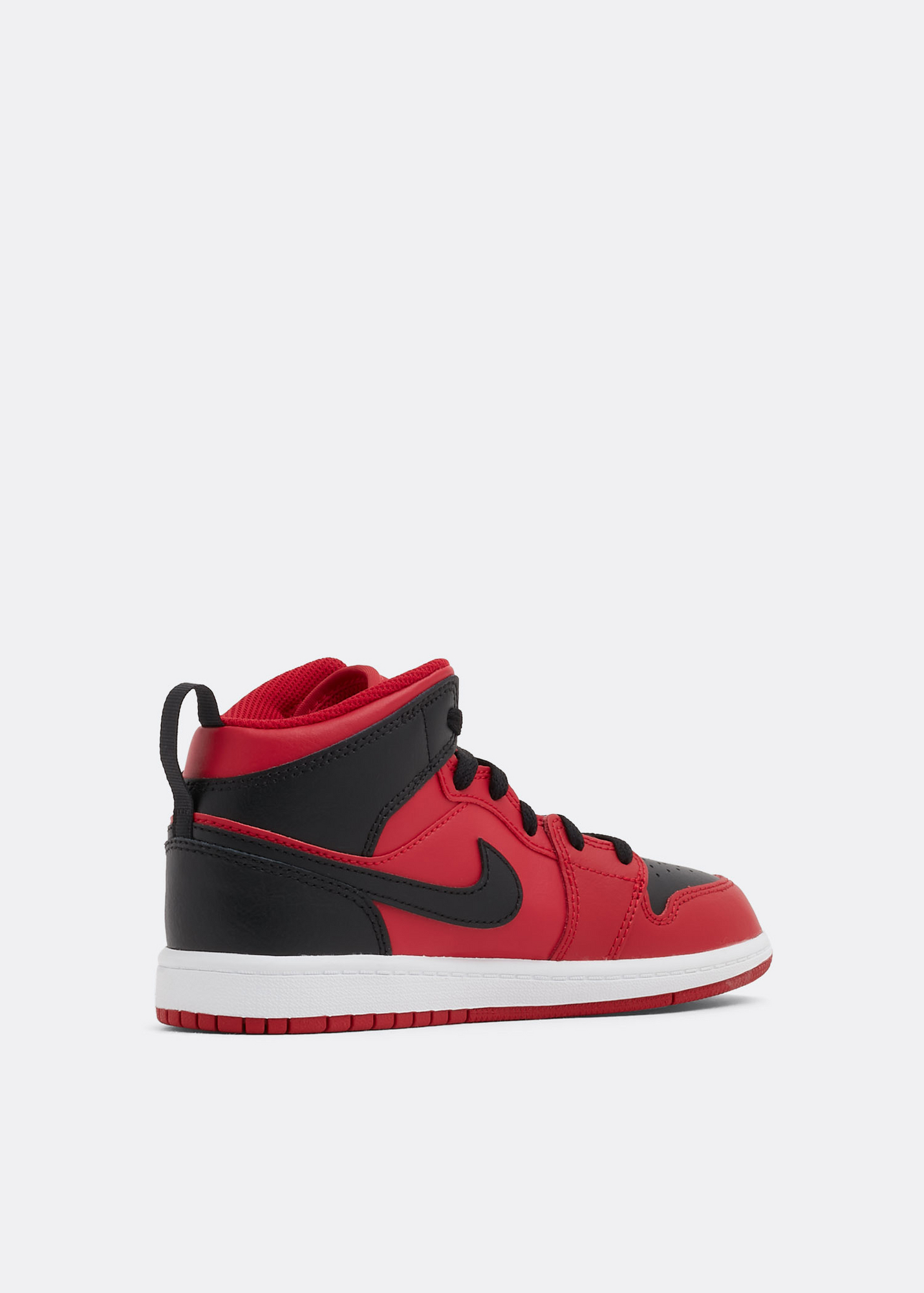 Air jordan 1 mid men's reverse bred black red hotsell