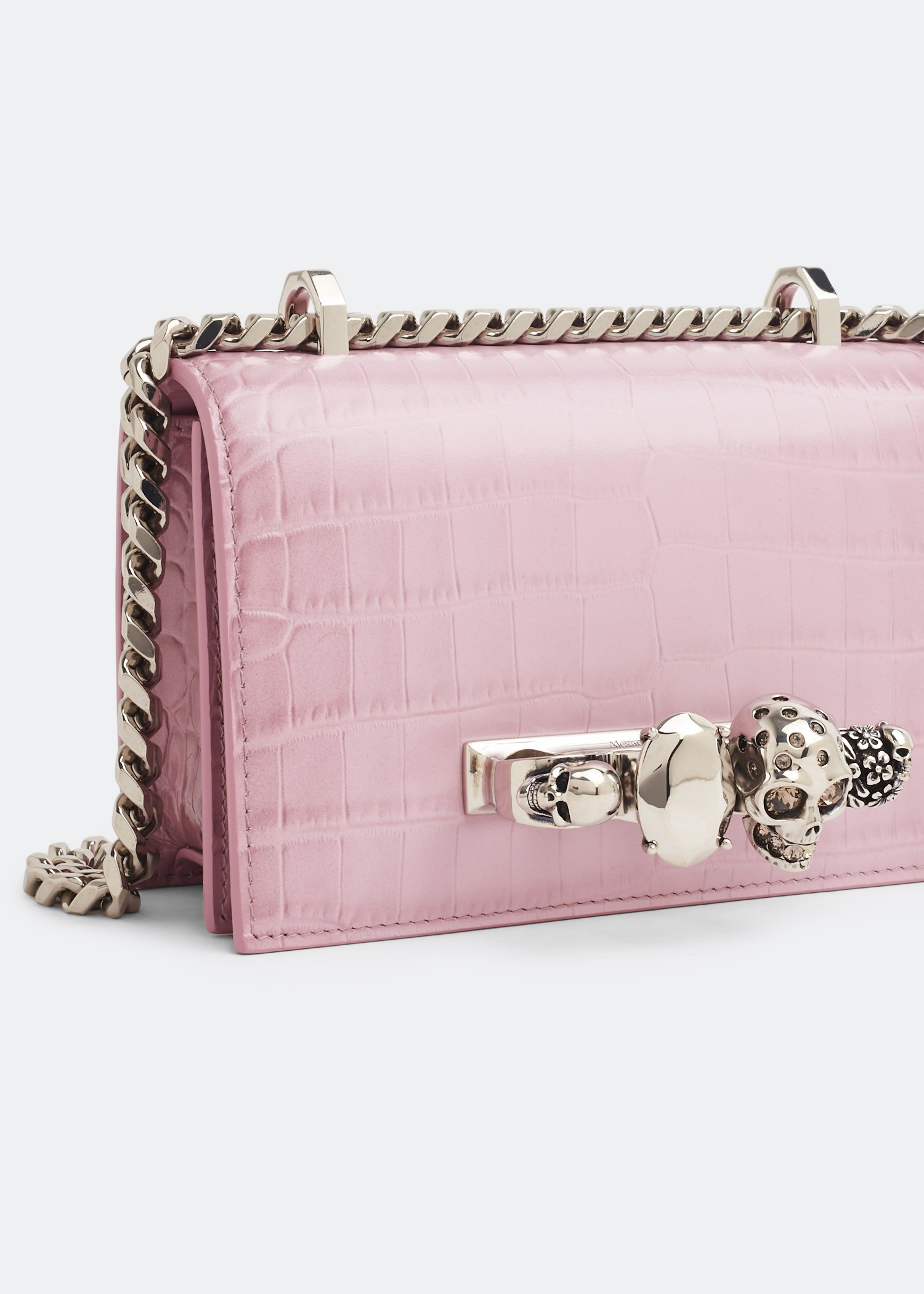 

Mini jewelled satchel, Pink