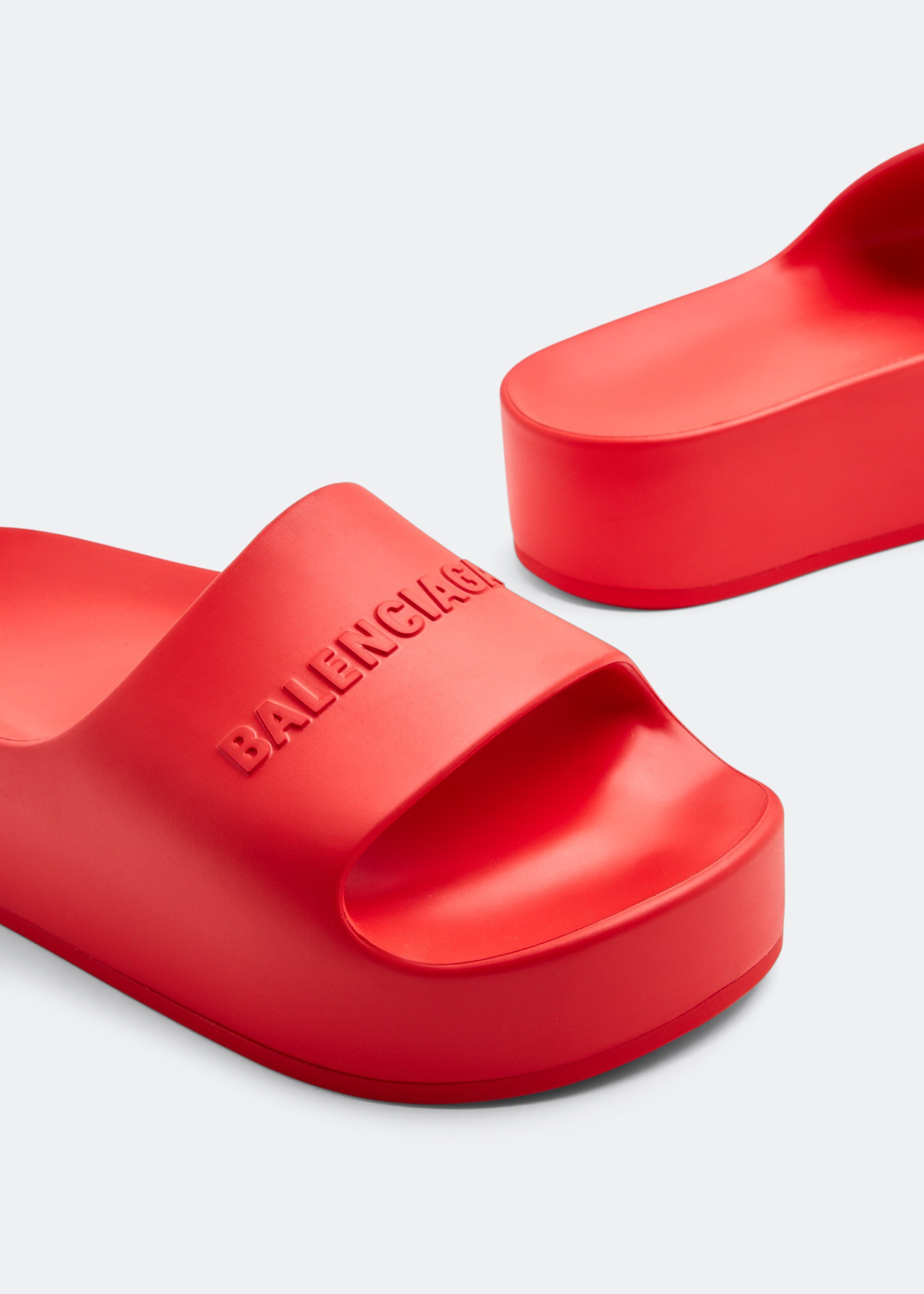 Balenciaga Chunky platform slides for Women Red in KSA Level Shoes