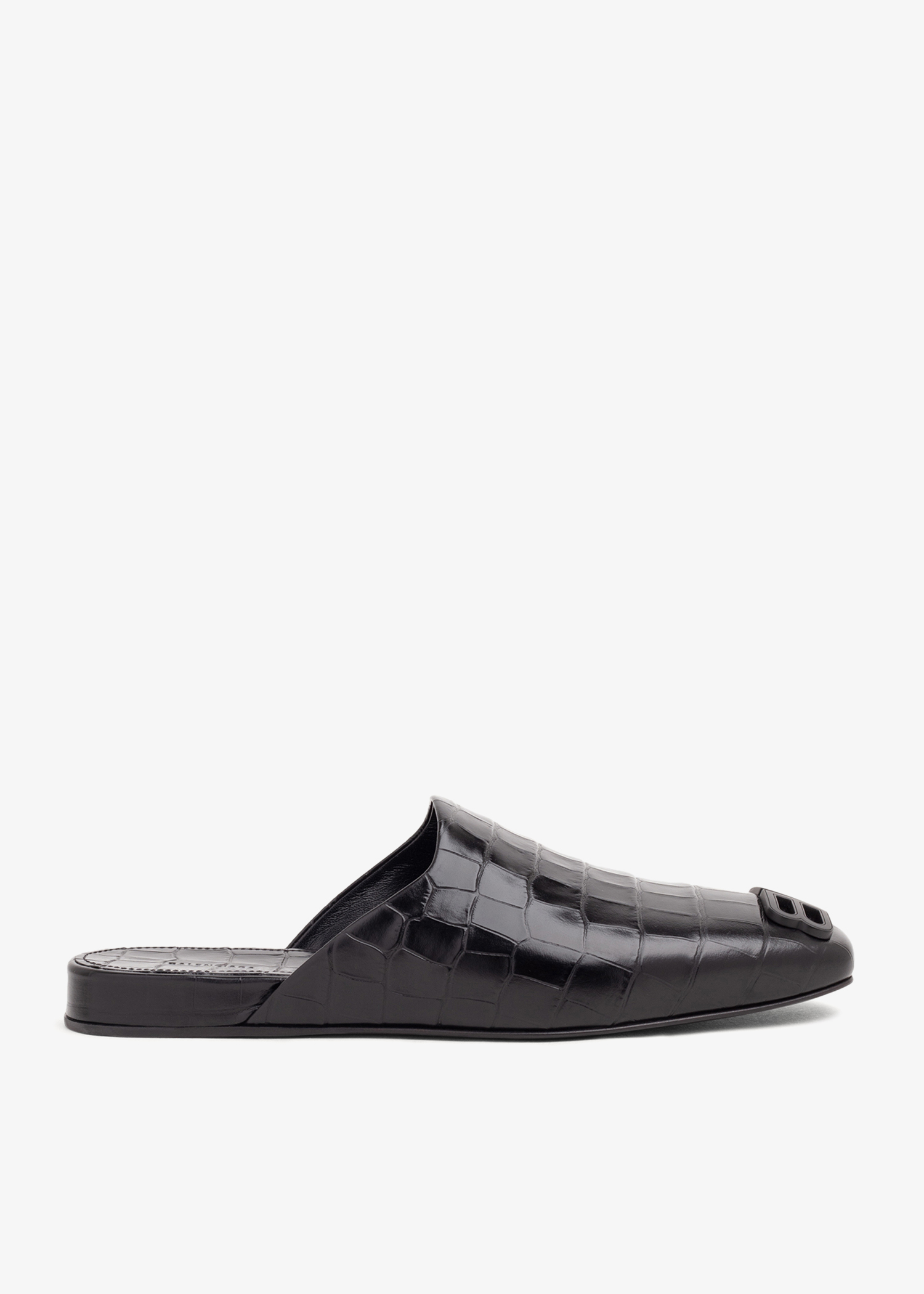 

Cosy BB-plaque backless loafers, Black