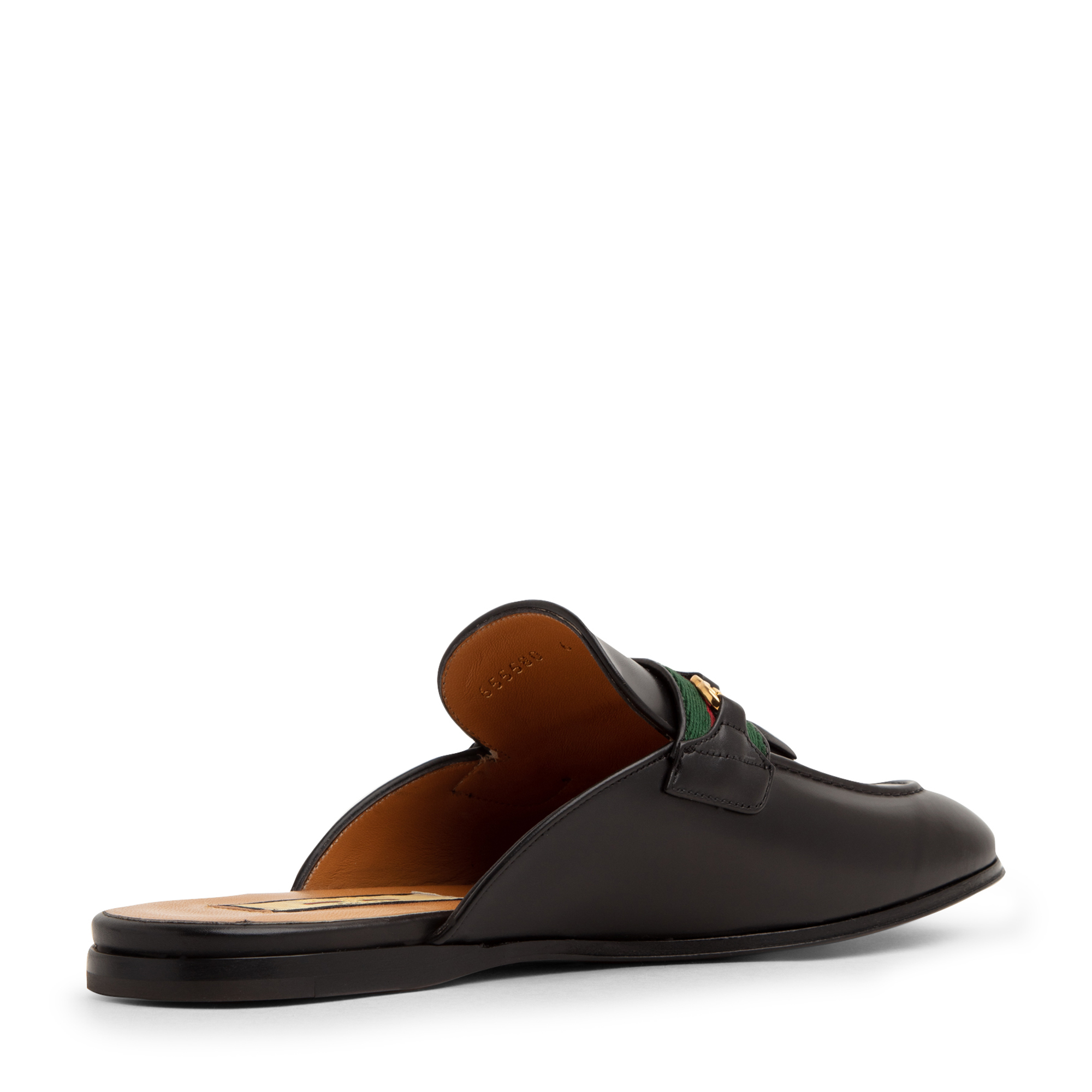 Gucci Web leather slippers for Men Black in KSA Level Shoes