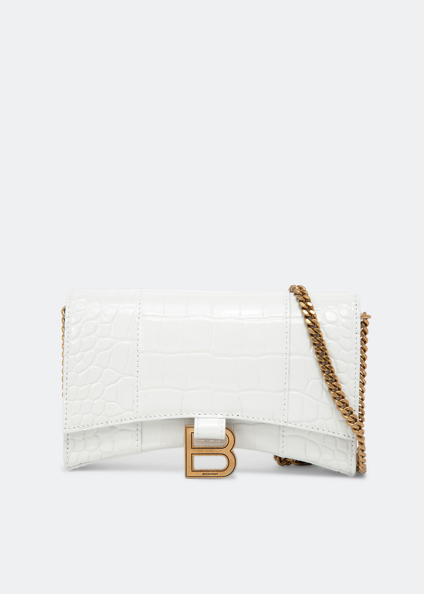 

Hourglass chain wallet, White