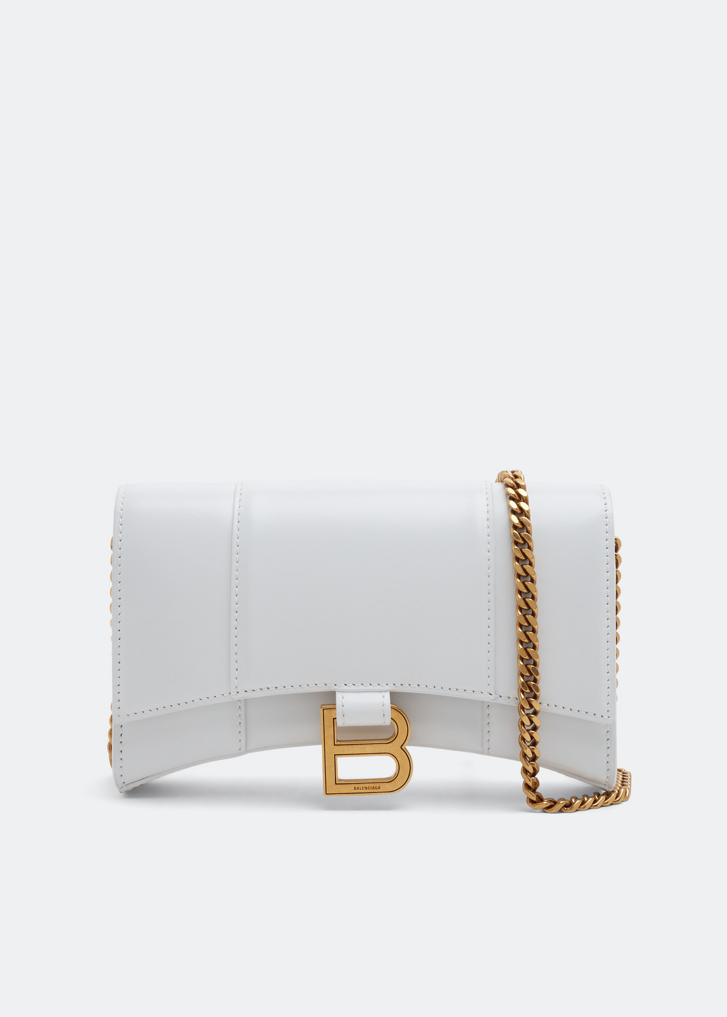 

Hourglass chain wallet, White