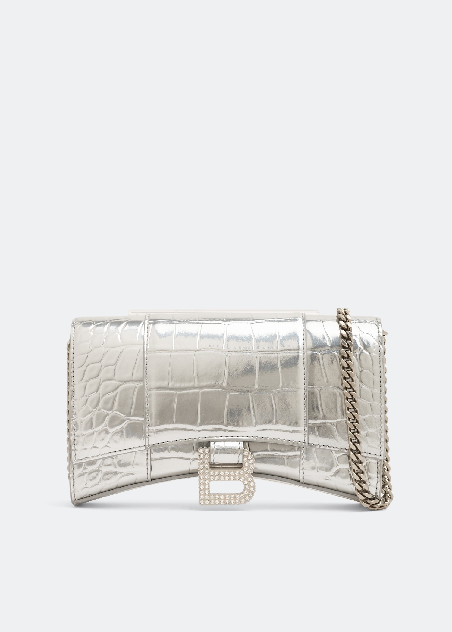 

Hourglass chain wallet, Silver