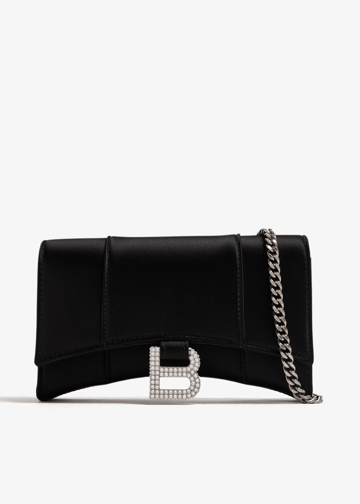 

Hourglass chain wallet, Black