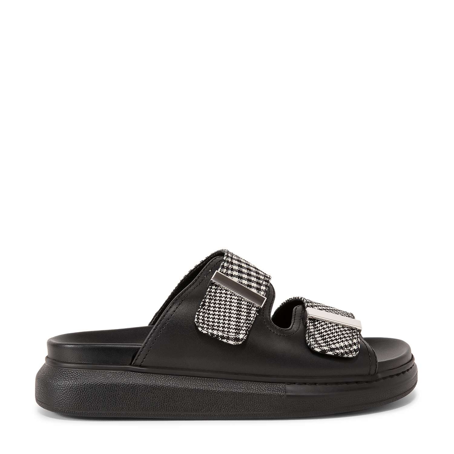 

Hybrid slide sandals, Black