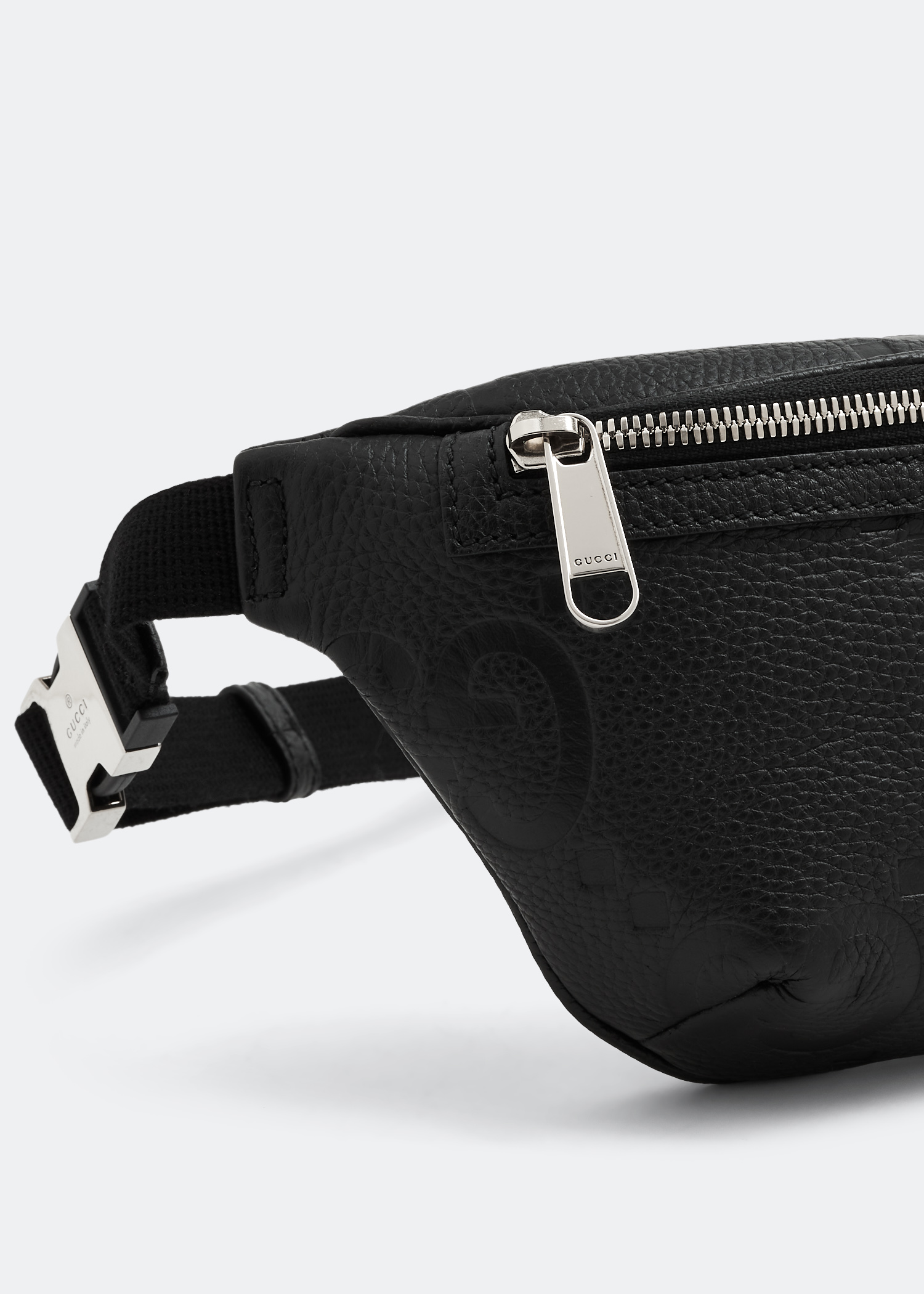 Jumbo GG belt bag in black leather