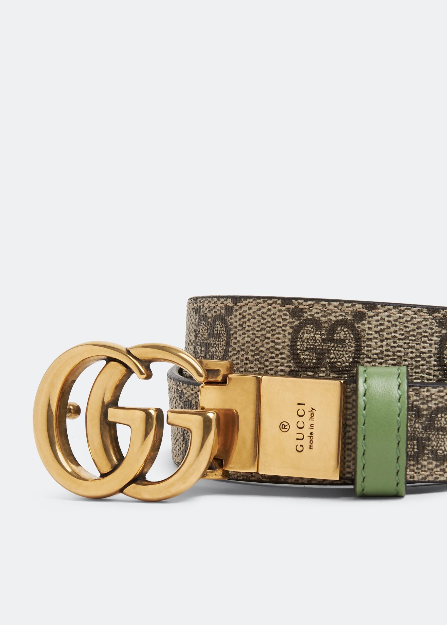 

GG Marmont thin reversible belt, Green