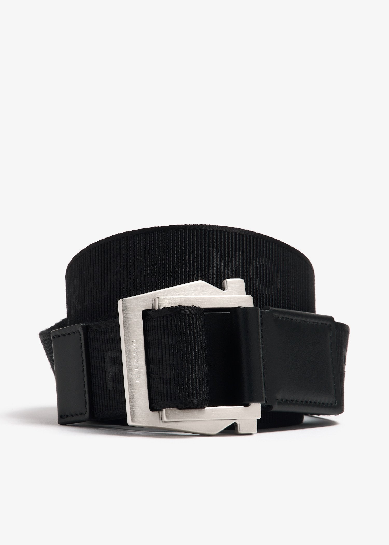 

Gancini buckle belt, Black